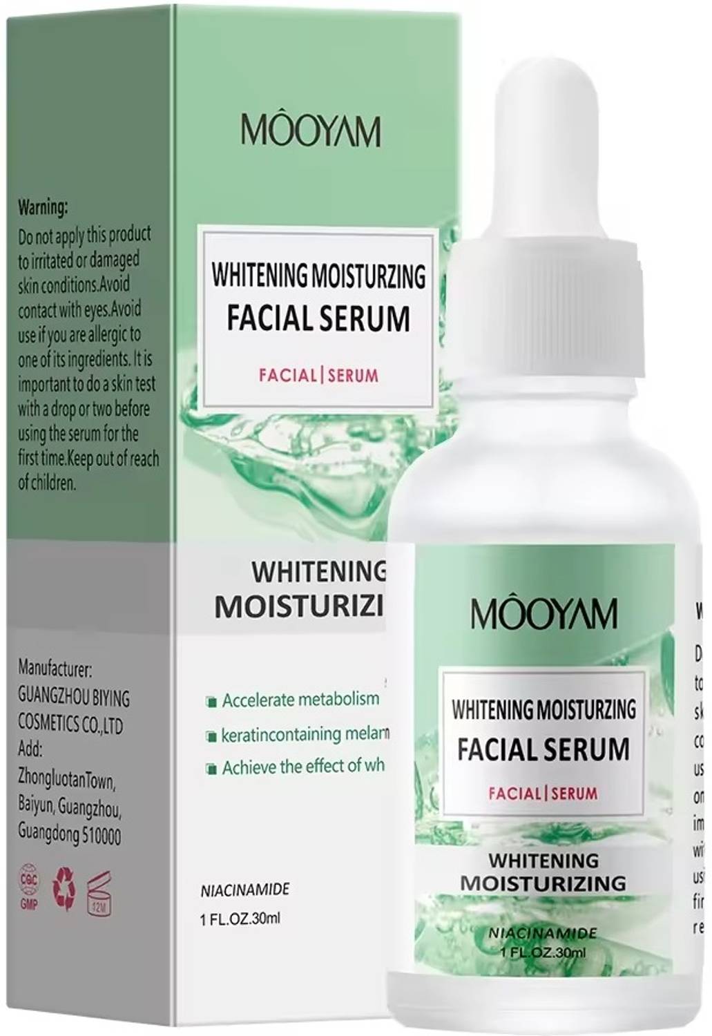 mooyam glutathione whitening serum MOOYAM niacinamide whitening glutathione serum skincare concentration 2%  enriches with vitamin c kojic acid remover facial main image 1