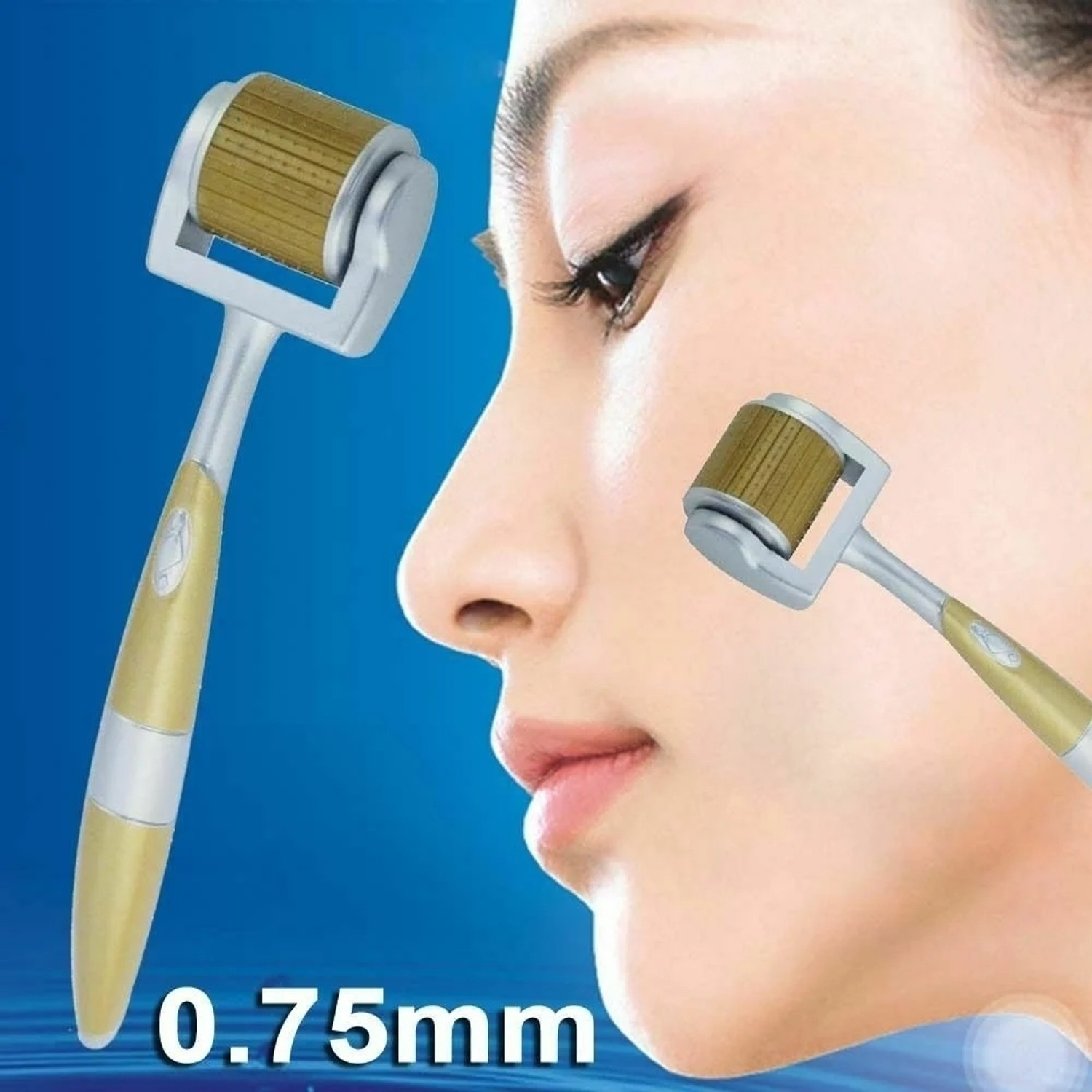 Image of klyish ZGTS 0.75 MM Gold Plated 192 Needles Titanium Alloy Derma Roller