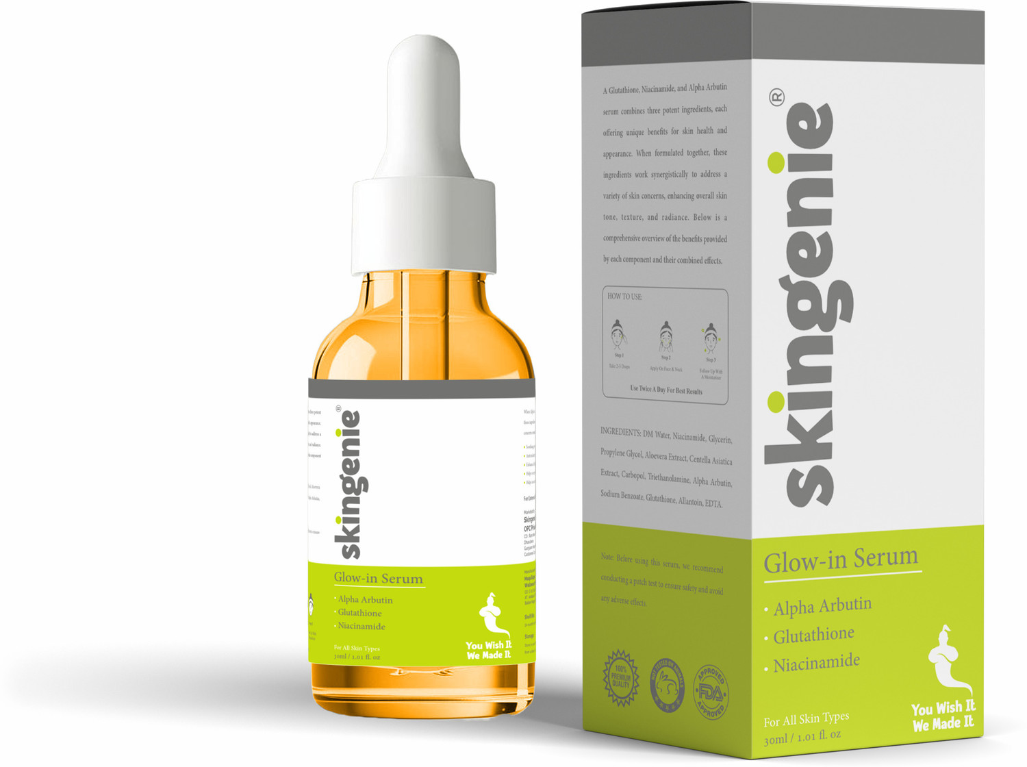 SKINGENIE Glow-in Serum With Alpha Arbutin, Glutathione & Niacinamide Price  in India - Buy SKINGENIE Glow-in Serum With Alpha Arbutin, Glutathione &  Niacinamide online at Flipkart.com