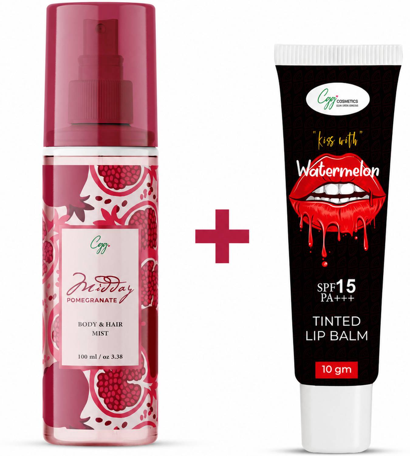 CGG Cosmetics Midday Pomegranate Body & Hair Mist + Free Watermelon Lip Balm SPF15