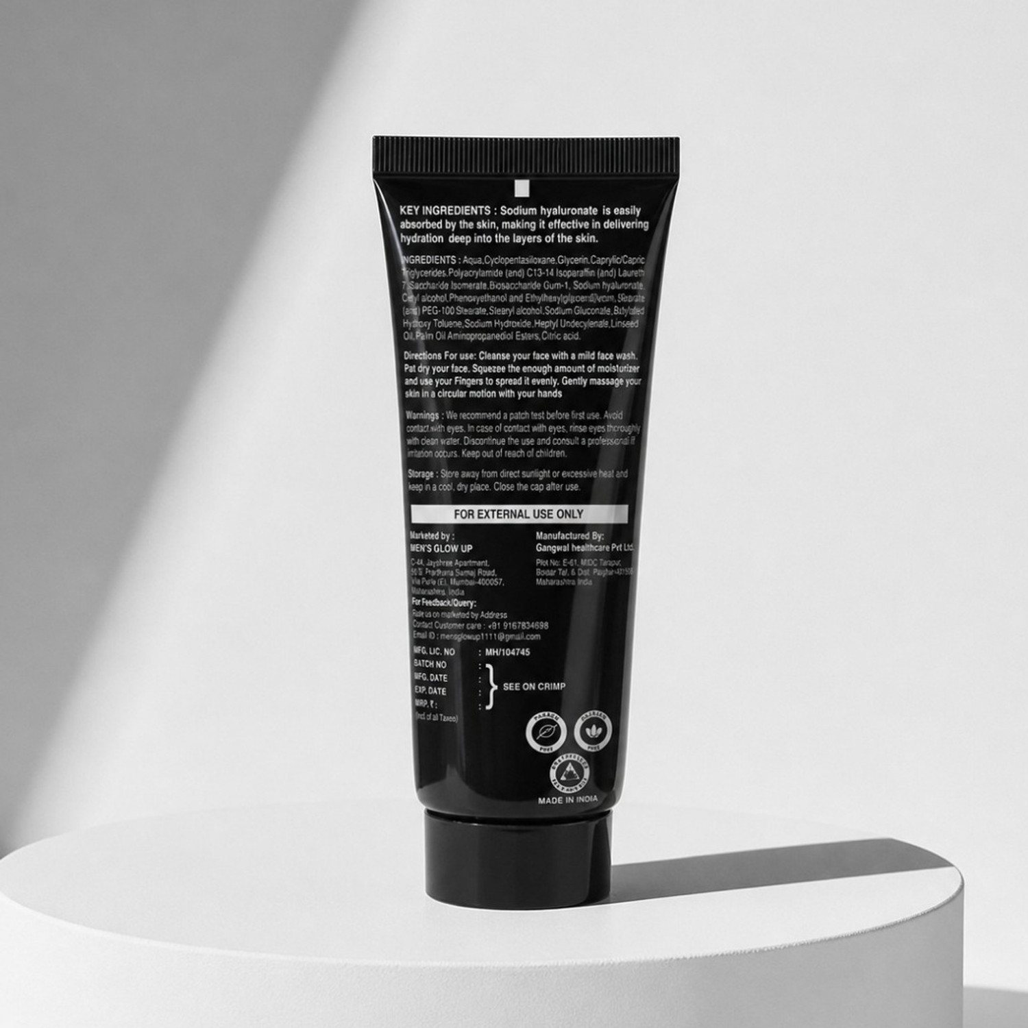 Image of Men's Glow Up Prime Hydrate Face Moisturizer | Fragrance-Free | 48Hrs Hydration (100 g)