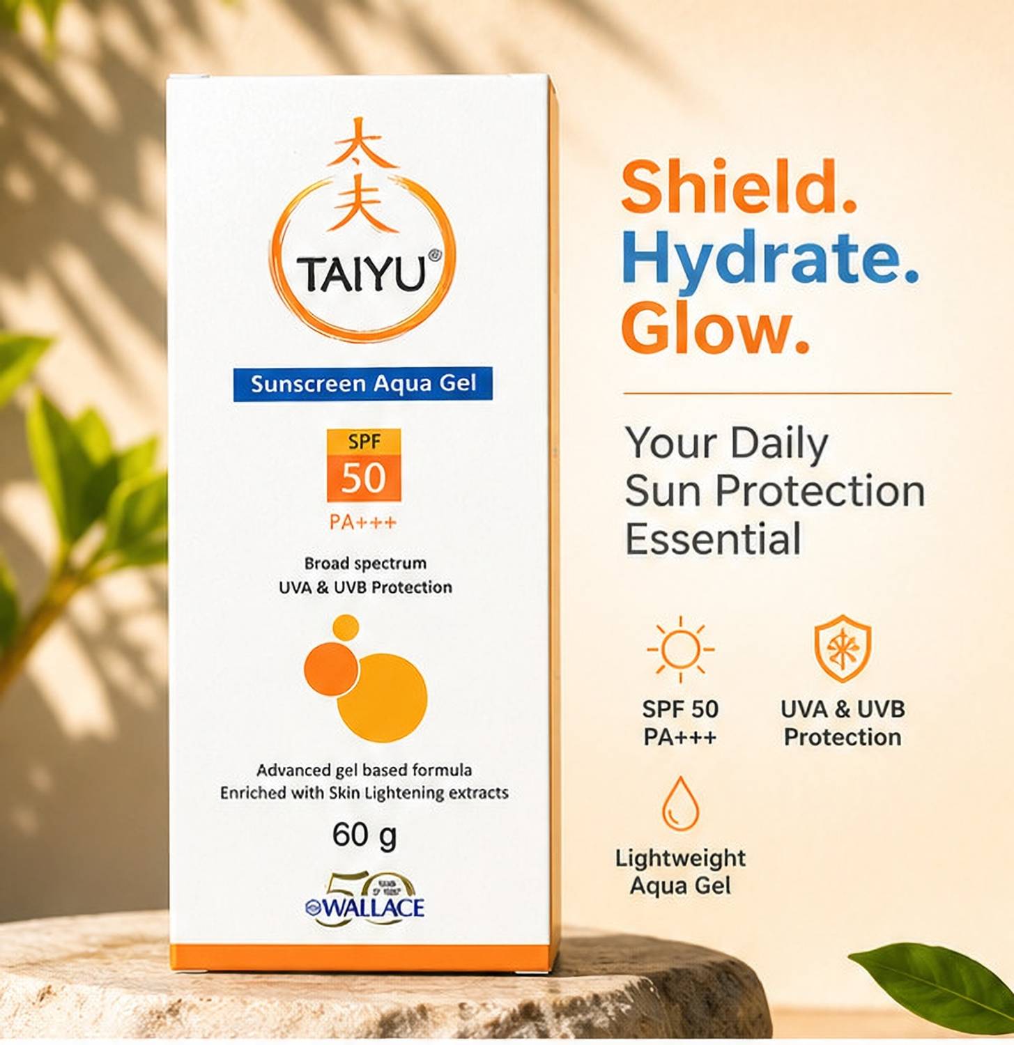 Wallace Taiyu Sunscreen SPF 50+++ Aqua Gel - Image 3