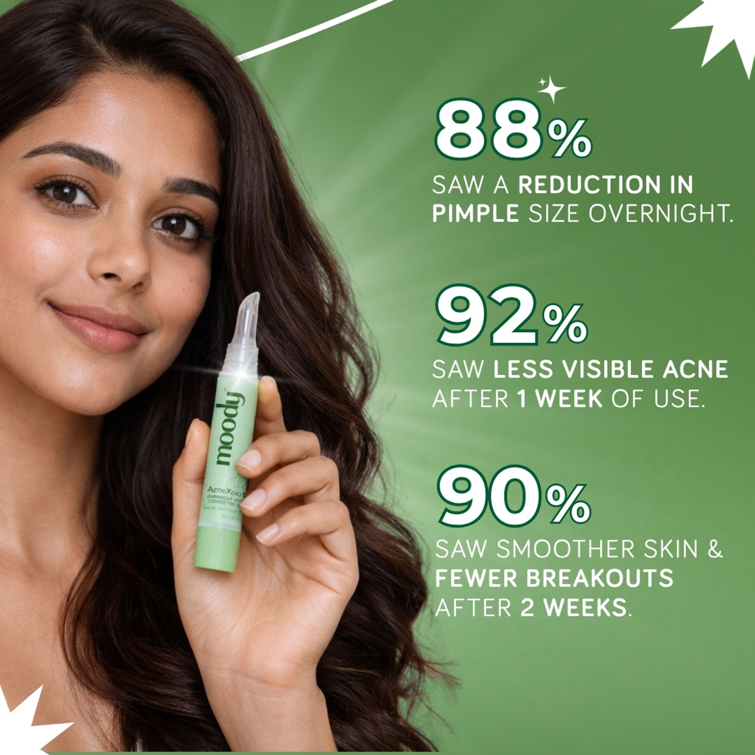 Image of MOODY Acnexpert Overnight Spot correcting pen with Salicylic acid and Green tea
