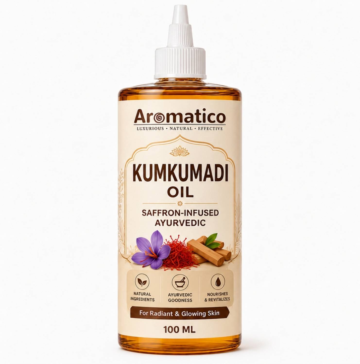Aromatico 100% Pure Kumkumadi Tailam Face Inspired Formulation Oil Ayurveda