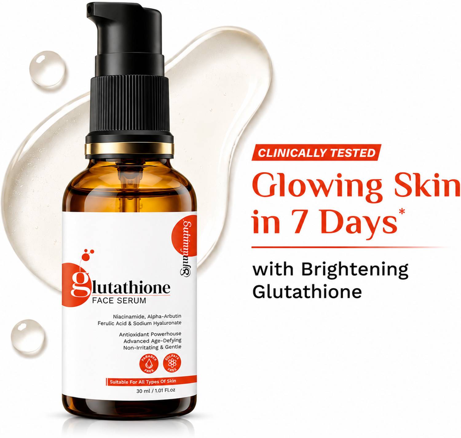 glutathione syn Luxuryy Face Serum for Spotless & Glowing Skin Price in India Sun Tan