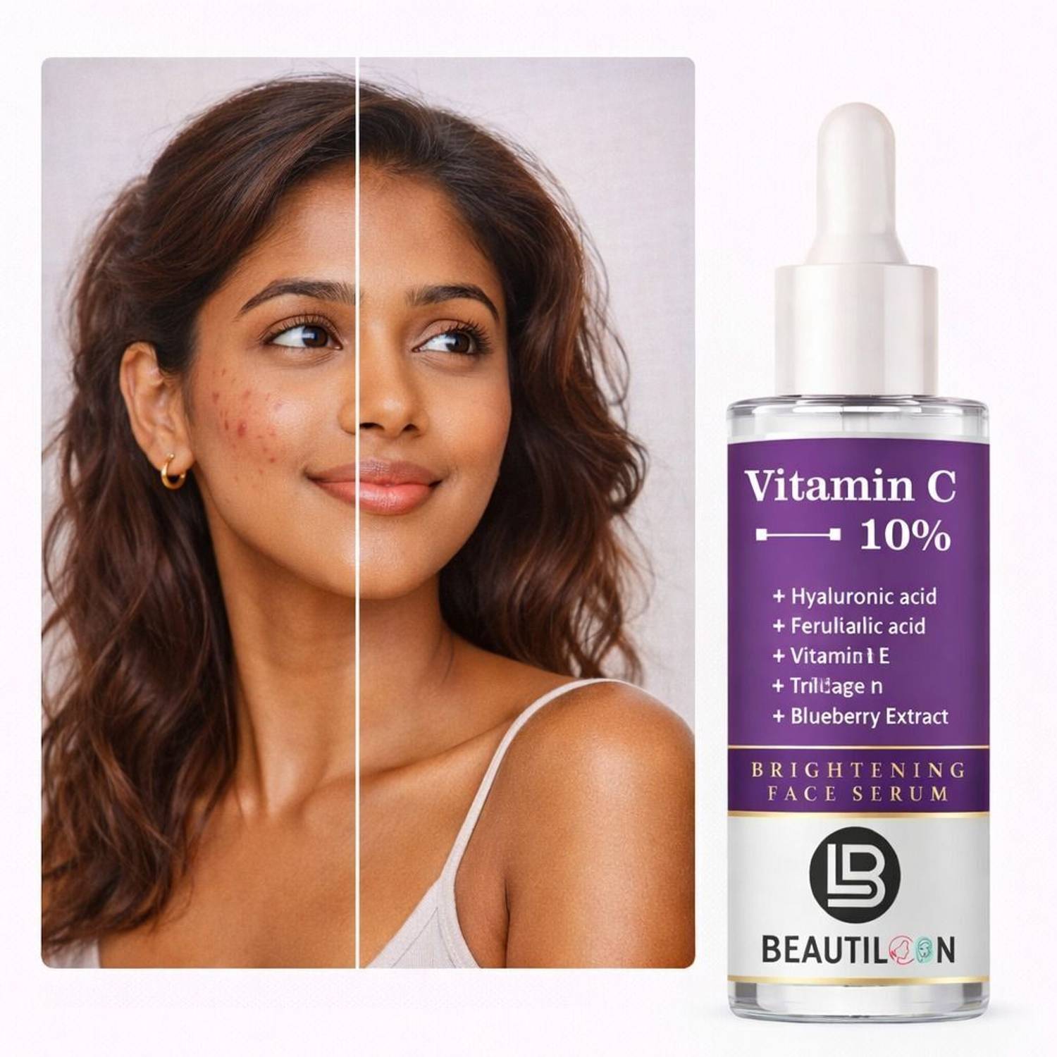 beautiloon Vitamin C Brightening Serum for Face for Glowing Skin, 30 ml
