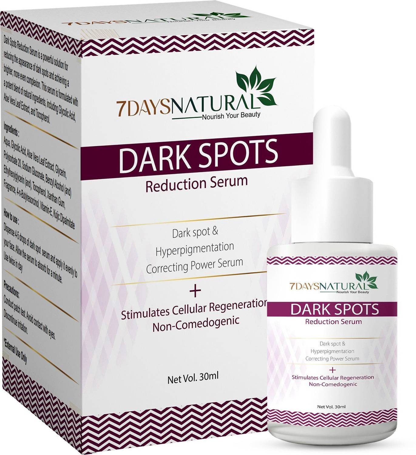 7days natural 100% Natural Dark Spot Removal Serum |Reduces Dark Spots | For Women & Men