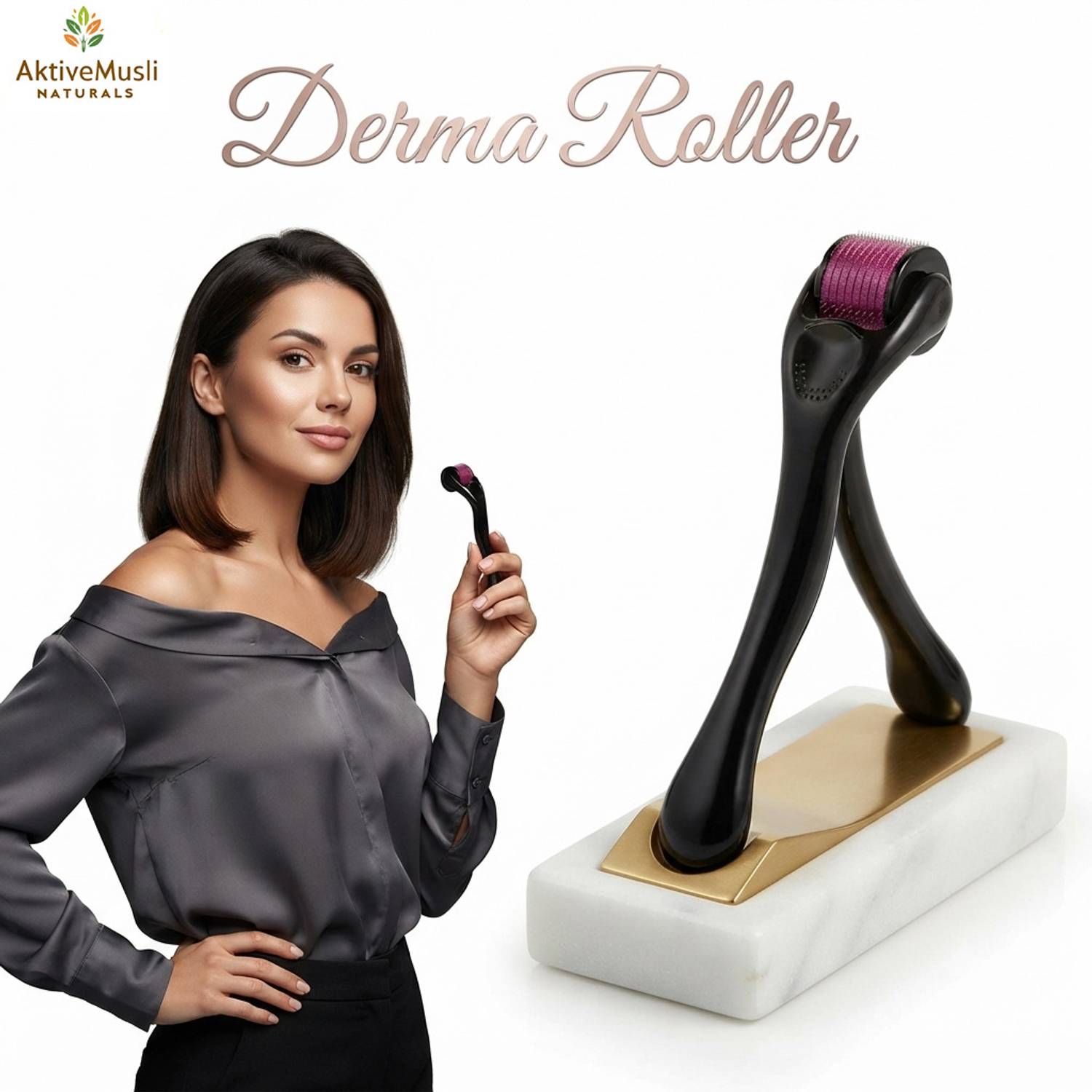 Aktivemusli Derma roller hair 0.5mm hair fall treatment derma roller 1 mm for hair regrowth