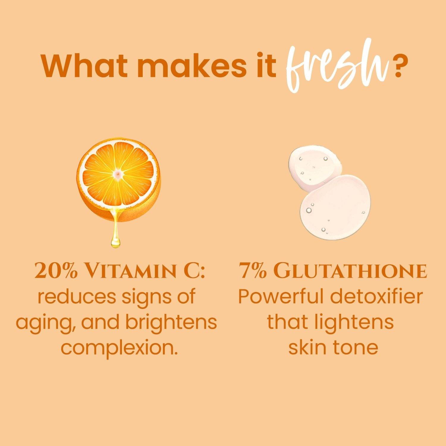 Herbs & Pure Natural Glow Face Serum with 20% Vitamin C & 7% Glutathione  Price in India - Buy Herbs & Pure Natural Glow Face Serum with 20% Vitamin  C & 7%