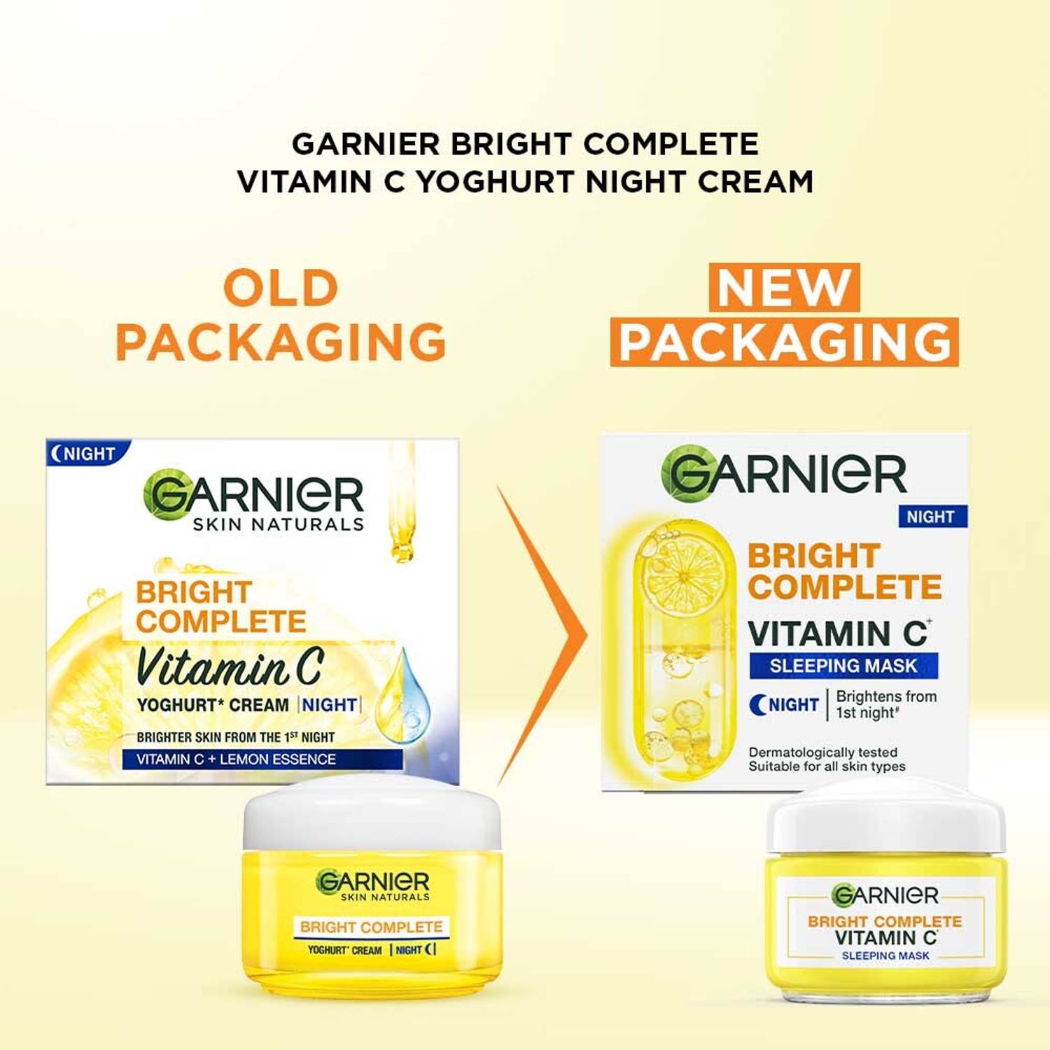 GARNIER Skin Naturals Bright Complete Vitamin C Yoghurt Night Cream - Image 2