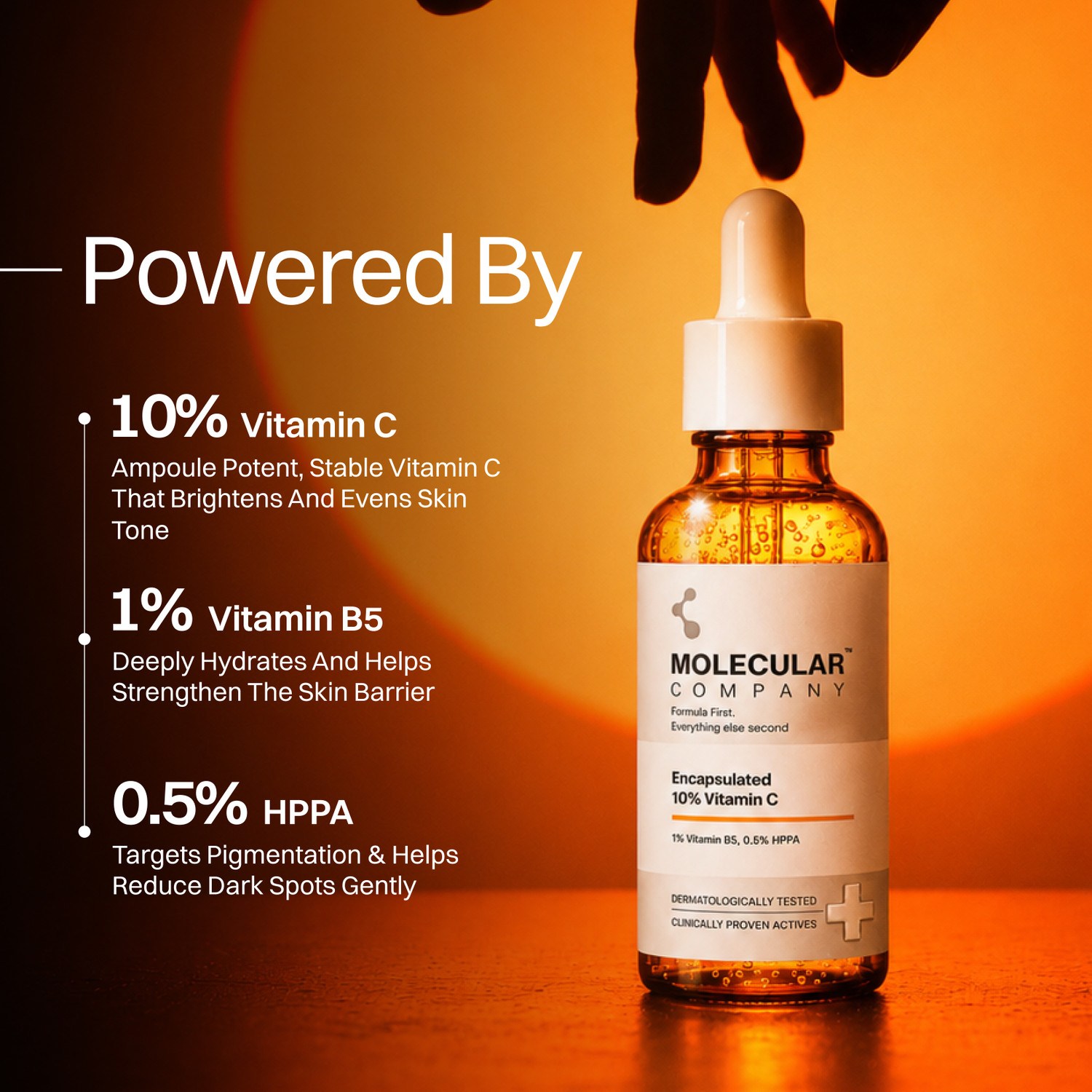Image of Molecular Company ENCAPSULATED 10% Vitamin C Face Serum with 1% B5 & 0.5% HPPA