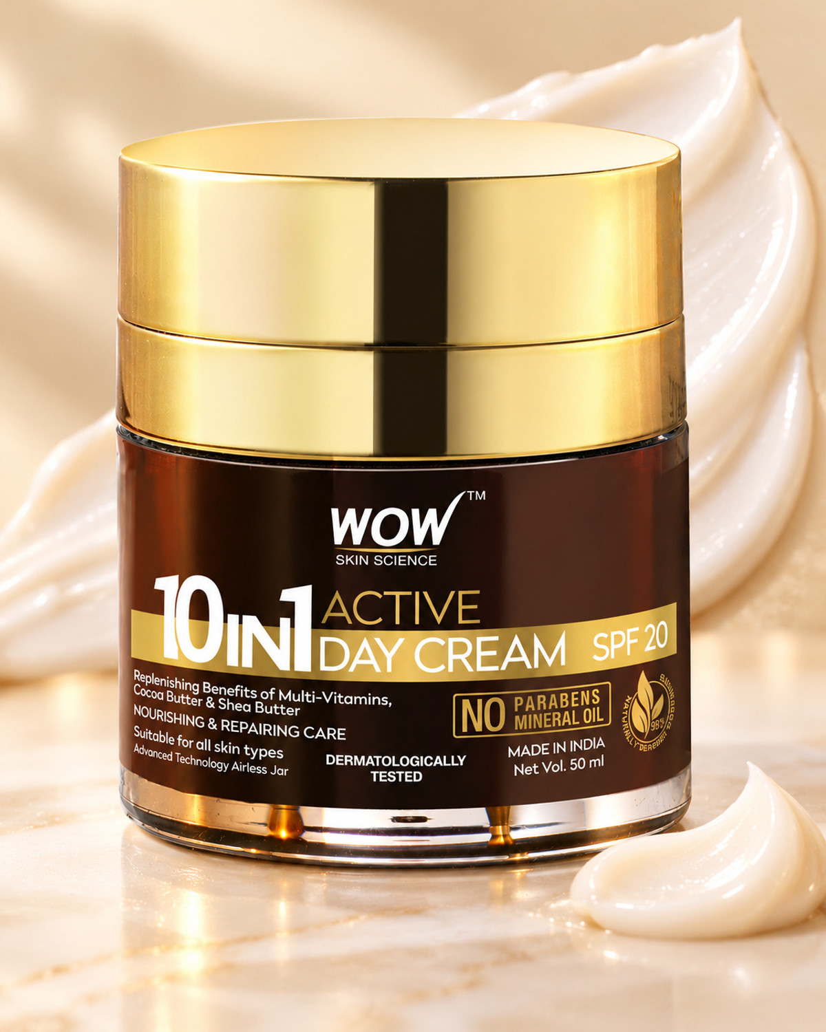 Image of WOW SKIN SCIENCE Cream 10 in 1 Age Miracle Face Cream Day Cream With 20 SPF (50 ml)