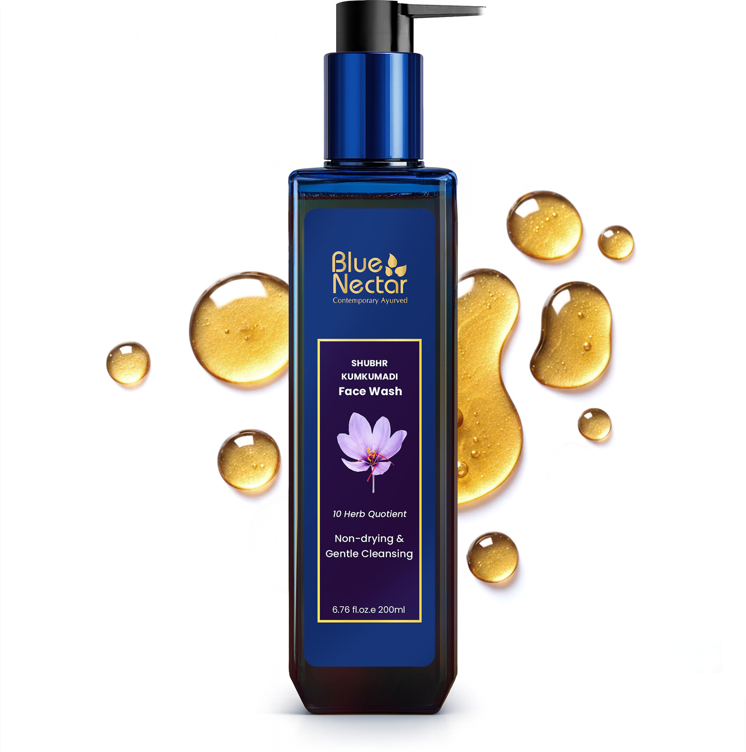 Image of Blue Nectar Kumkumadi Face Wash with Saffron|Women & Men|For Pimples & Acne|
