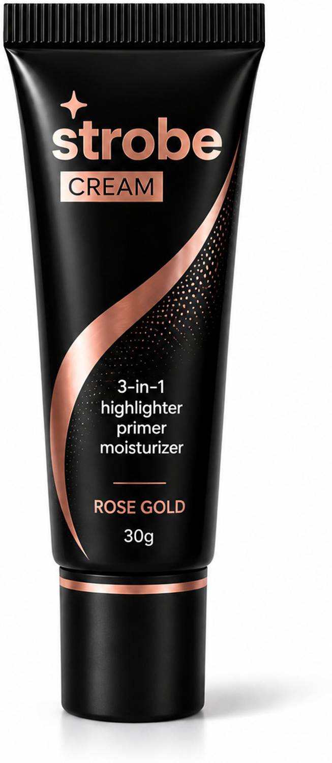 AASAKT Strobe Cream | Glow Boosting Formula | Hydrating Primer + Illuminating Moisturizer + Highlighter RoseGold
