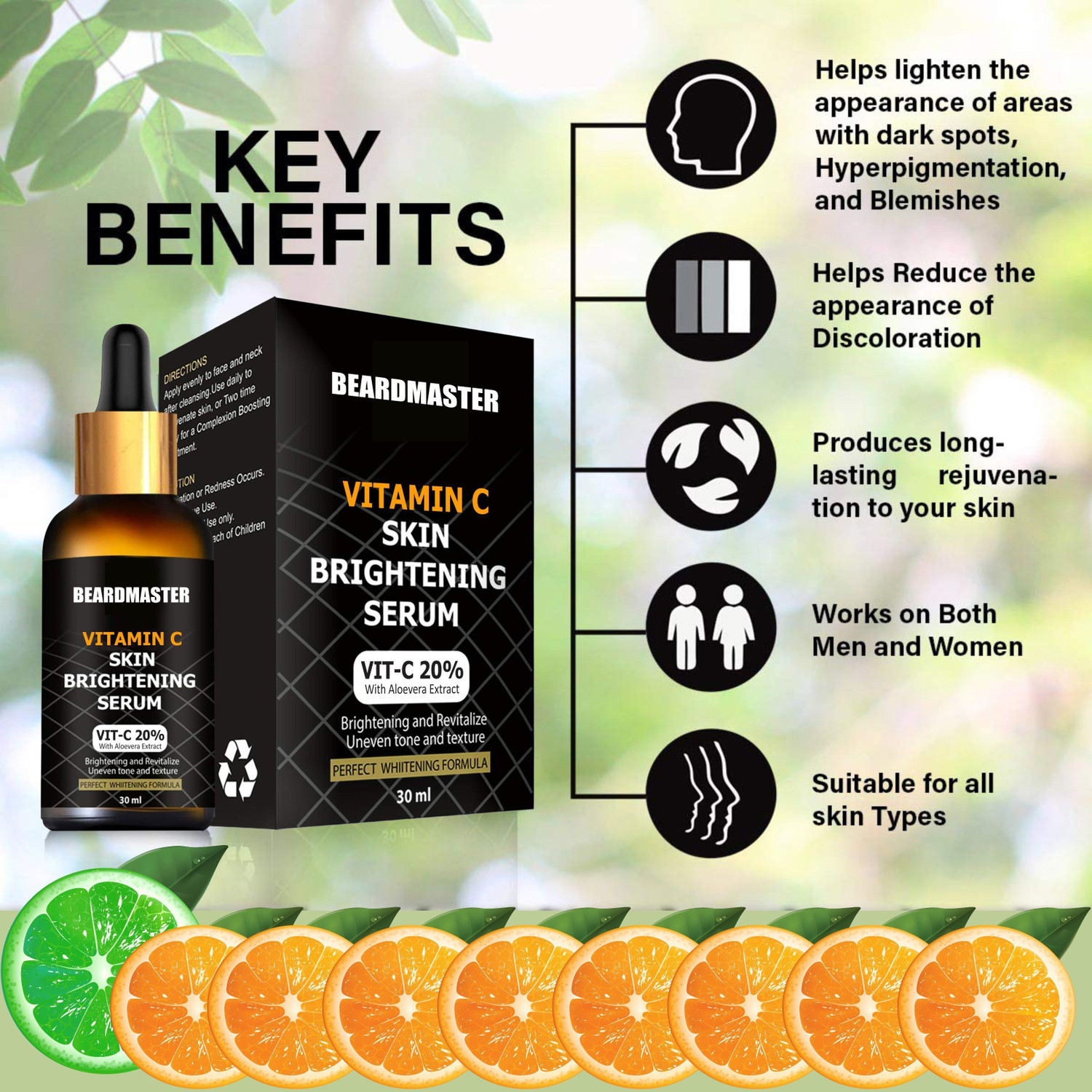 Image of BEARDMASTER Vitamin C Serum For Natural Glowing Beauty