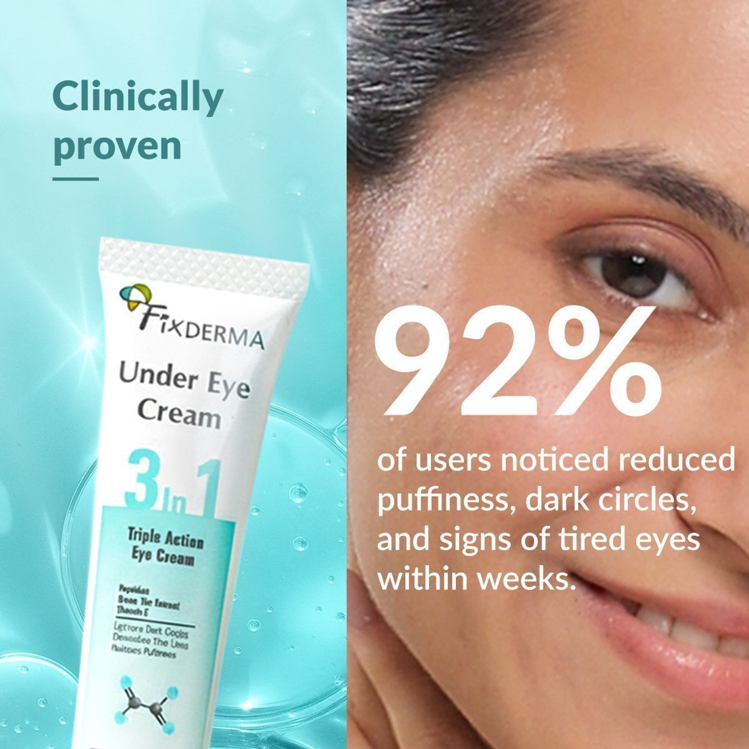 Image of Fixderma Under Eye Cream with Peptides Reduces Dark Circles Puffiness Wrinkles & Fine Line