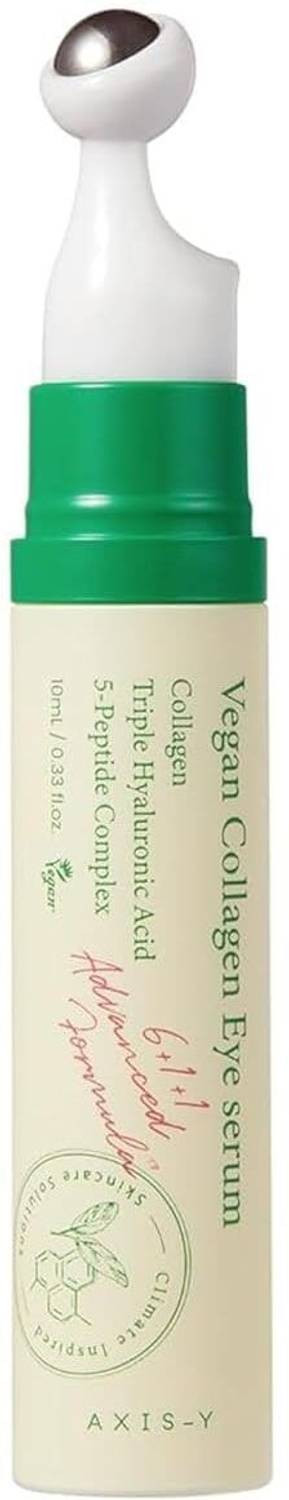 AXIS-Y Vegan Collagen Eye Serum - K Beauty Triple Hyaluronic Acid & Peptide Collagen Serum Improve Skin Elasticity, Reduce Fine Lines & Dark Circles - Vegan Korean Skin Care Eye Cream -