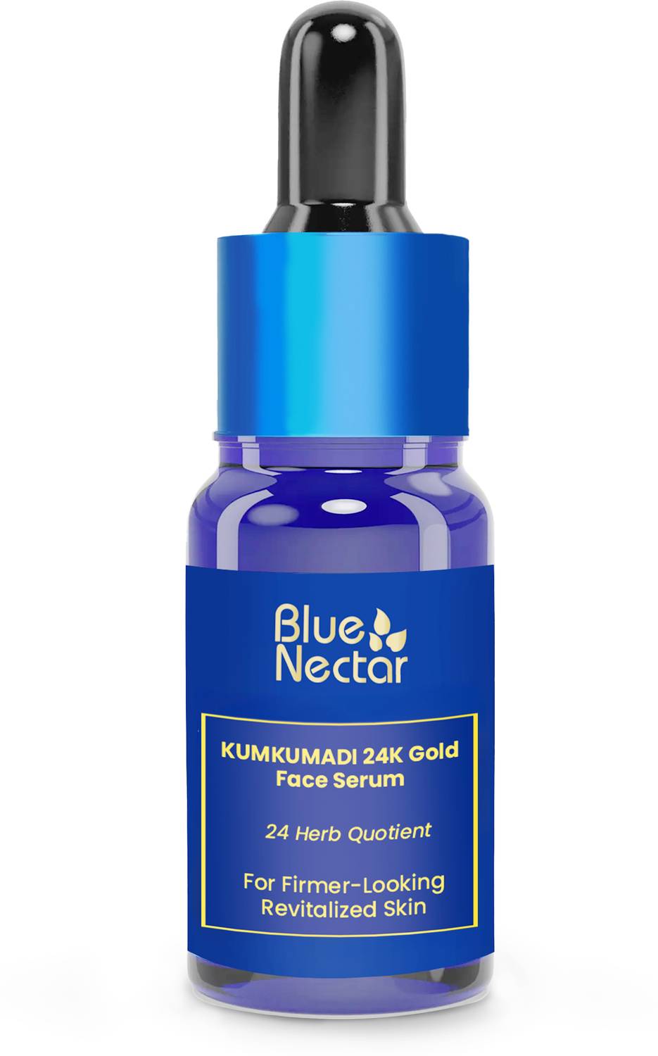 Blue Nectar Blue Nectar 24k Gold Serum for Glowing Skin | Natural Kumkumadi Oil Serum for Face Infused with 24K Gold | Ayurvedic Face Serum for Skin Brightening and Skin Firming (24 Herbs)
