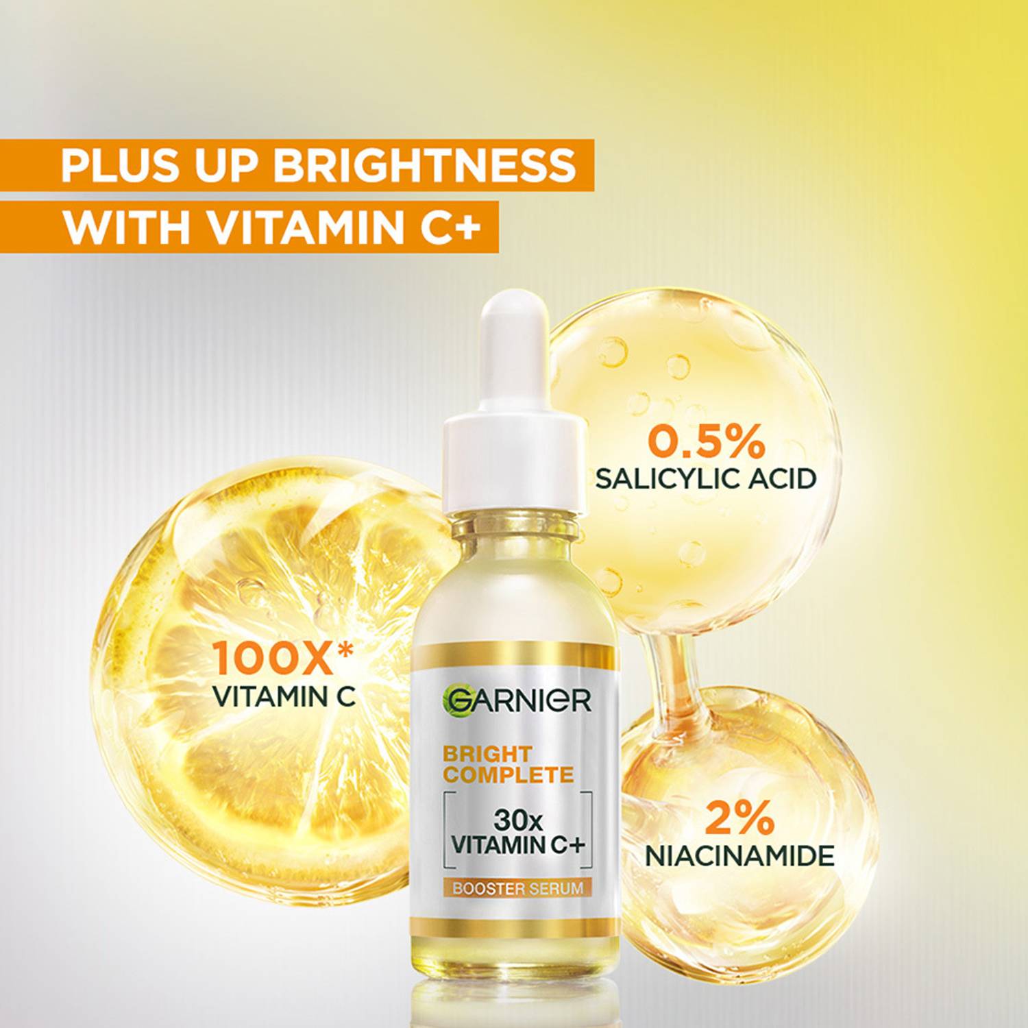 GARNIER Vitamin C + Face Serum 2% Niacinamide 0.5% BHA - Image 2