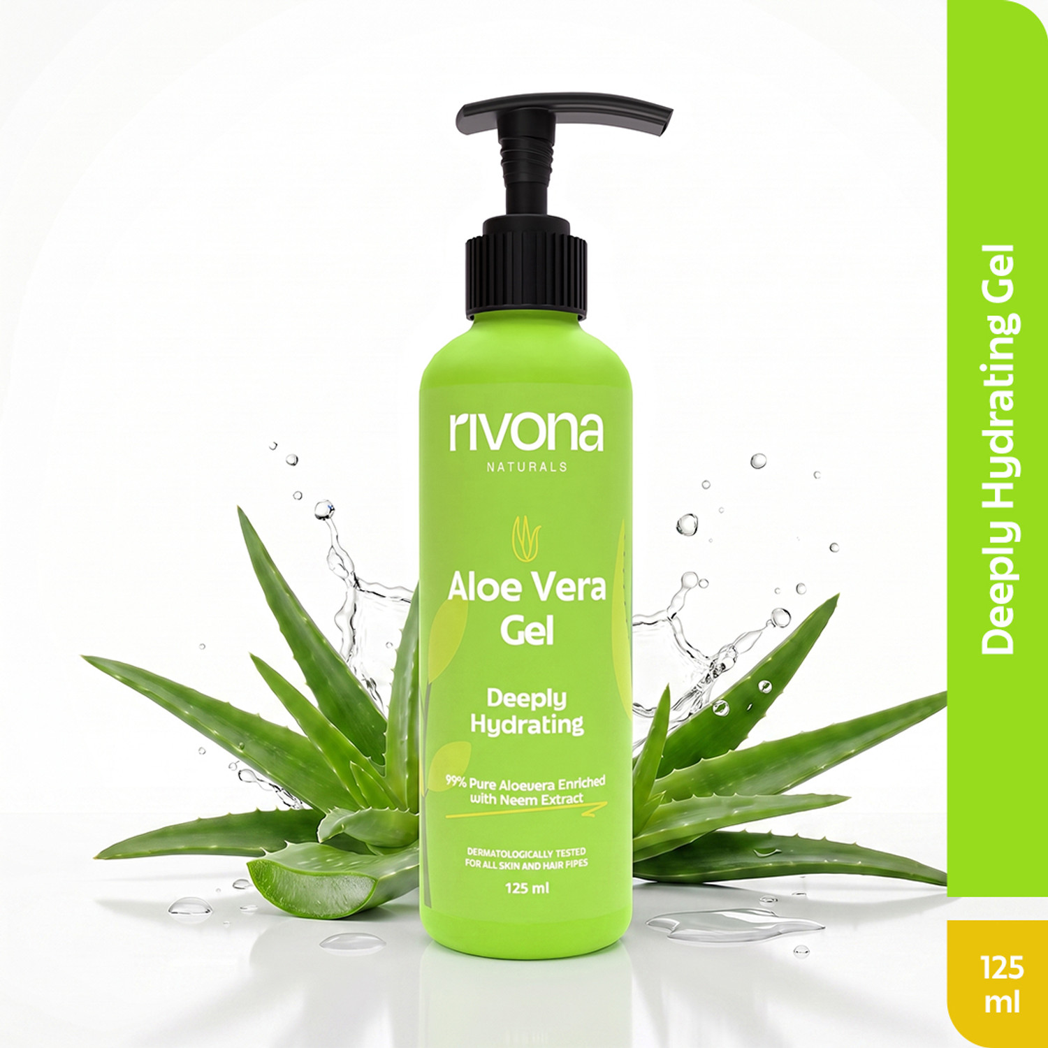 Image of RIVONA NATURALS 99% Pure & Organic Soothing Aloe Vera Gel For Face Multipurpose Beauty Gel