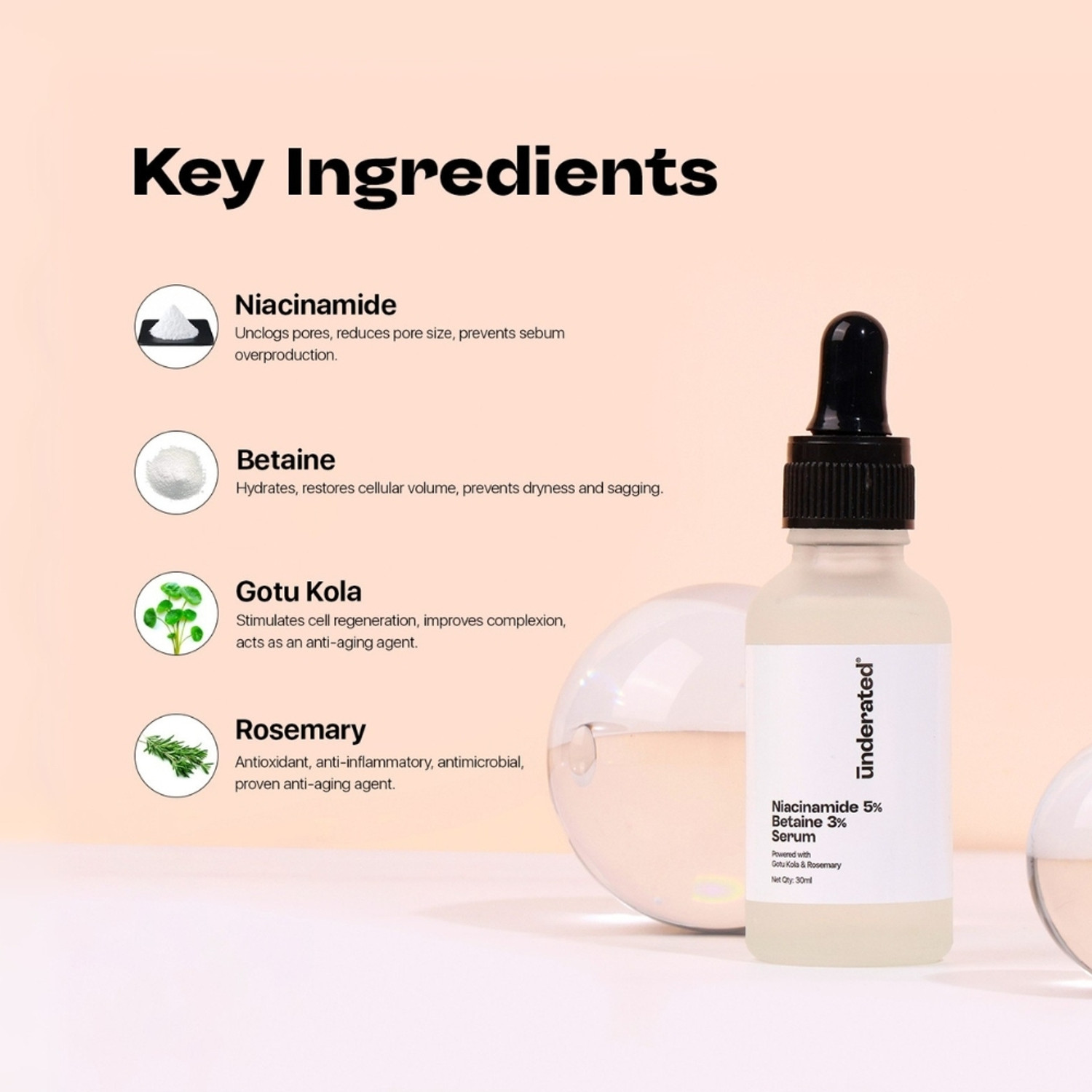 Image of UNDERATED Niacinamide 5% Betaine 3% Serum