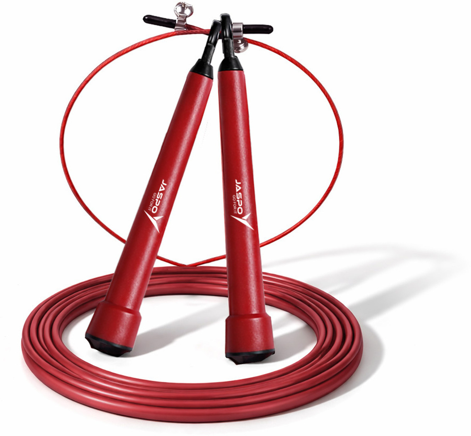 Image of Jaspo Steel-Skip Skipping Rope| Unbreakable| Adjustable| Tangle-Free| Anti-Slip Grip Speed Skipping Rope