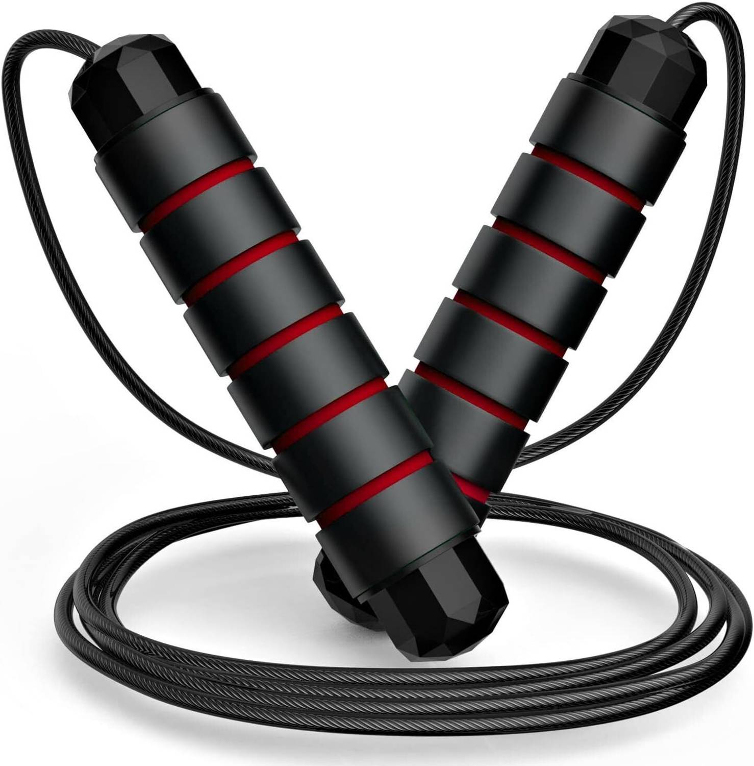 Black Mountain Skipping Rope, Tangle-Free Rapid Speed Jumping Rope, Adjustable Rope Ball Bearing Skipping Rope