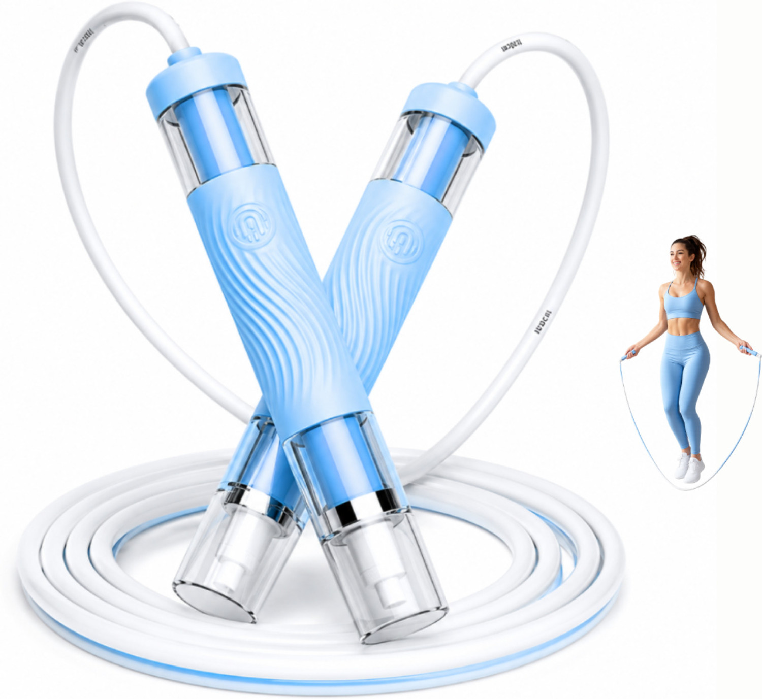 Image of Shopeleven Speed Jump Rope with Soft Grip Handles for Cardio Fitness Exercise Freestyle Skipping Rope