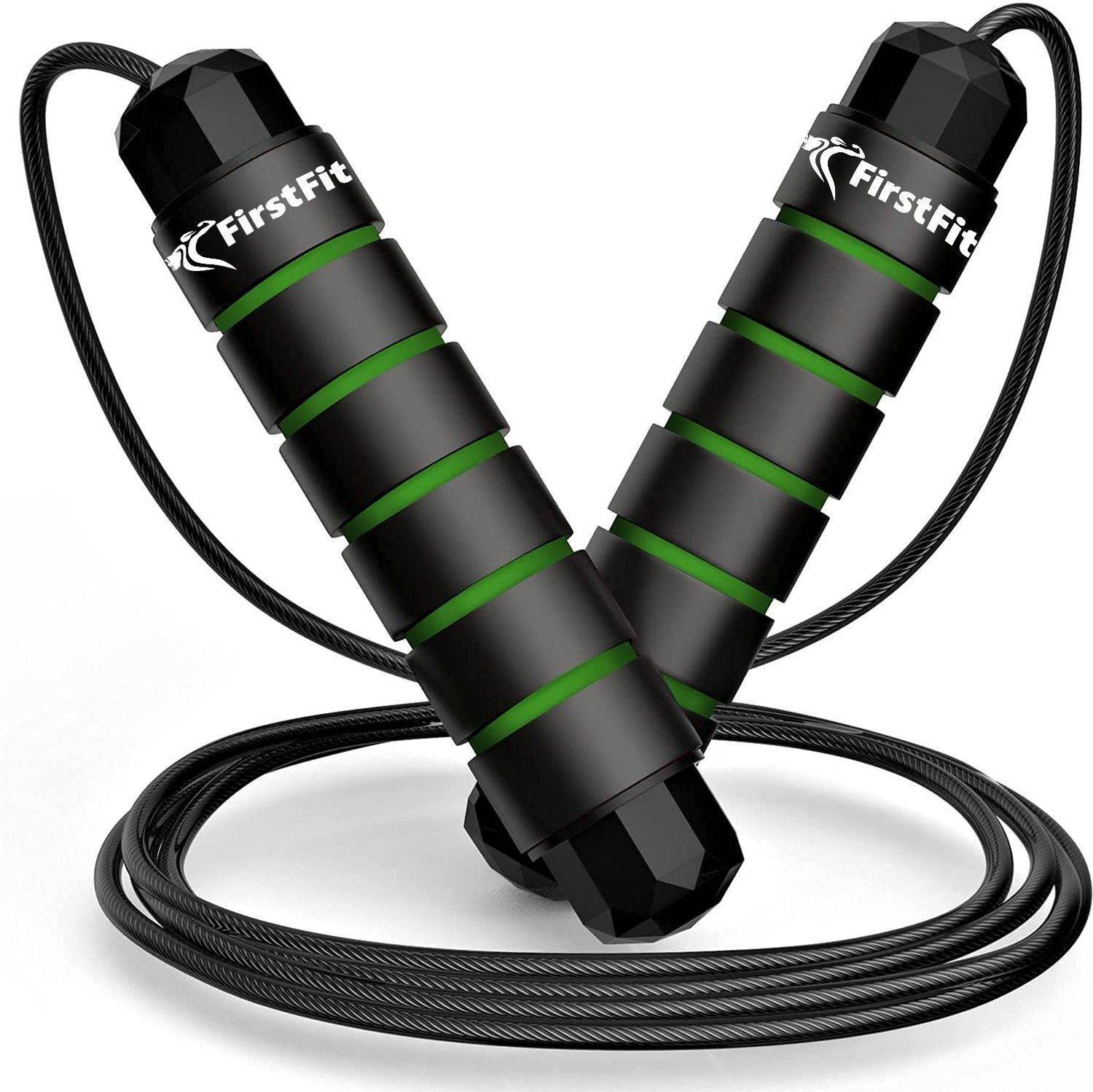FirstFit Tangle-Free Rapid Speed Skipping Rope Ball Bearing Adjustable Exercise Jump Rope Ball Bearing Skipping Rope