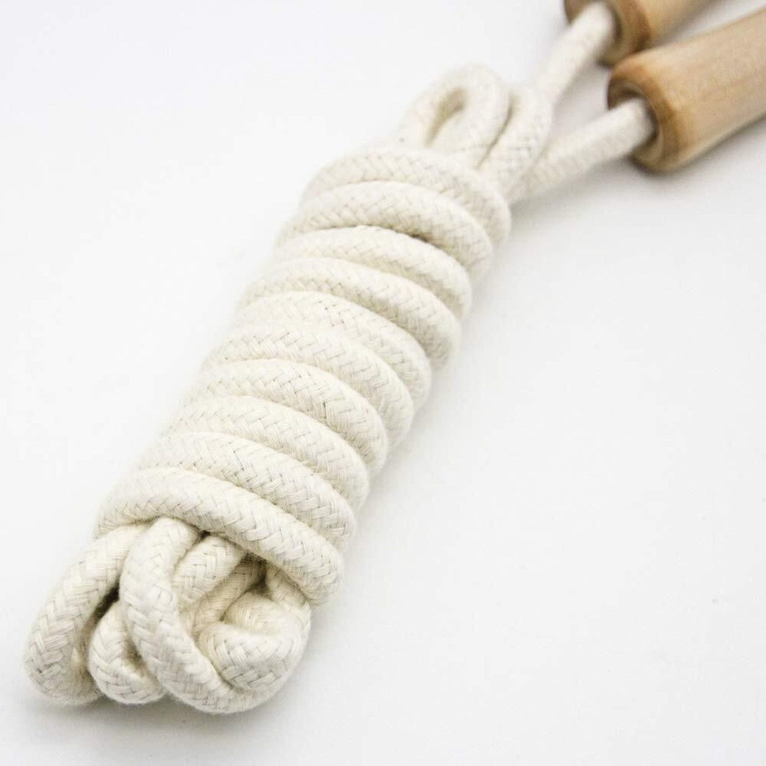 Image of Black Mountain Wooden Handle Adjustable Cotton Rope For Men & Women Jumping Rope Freestyle Skipping Rope