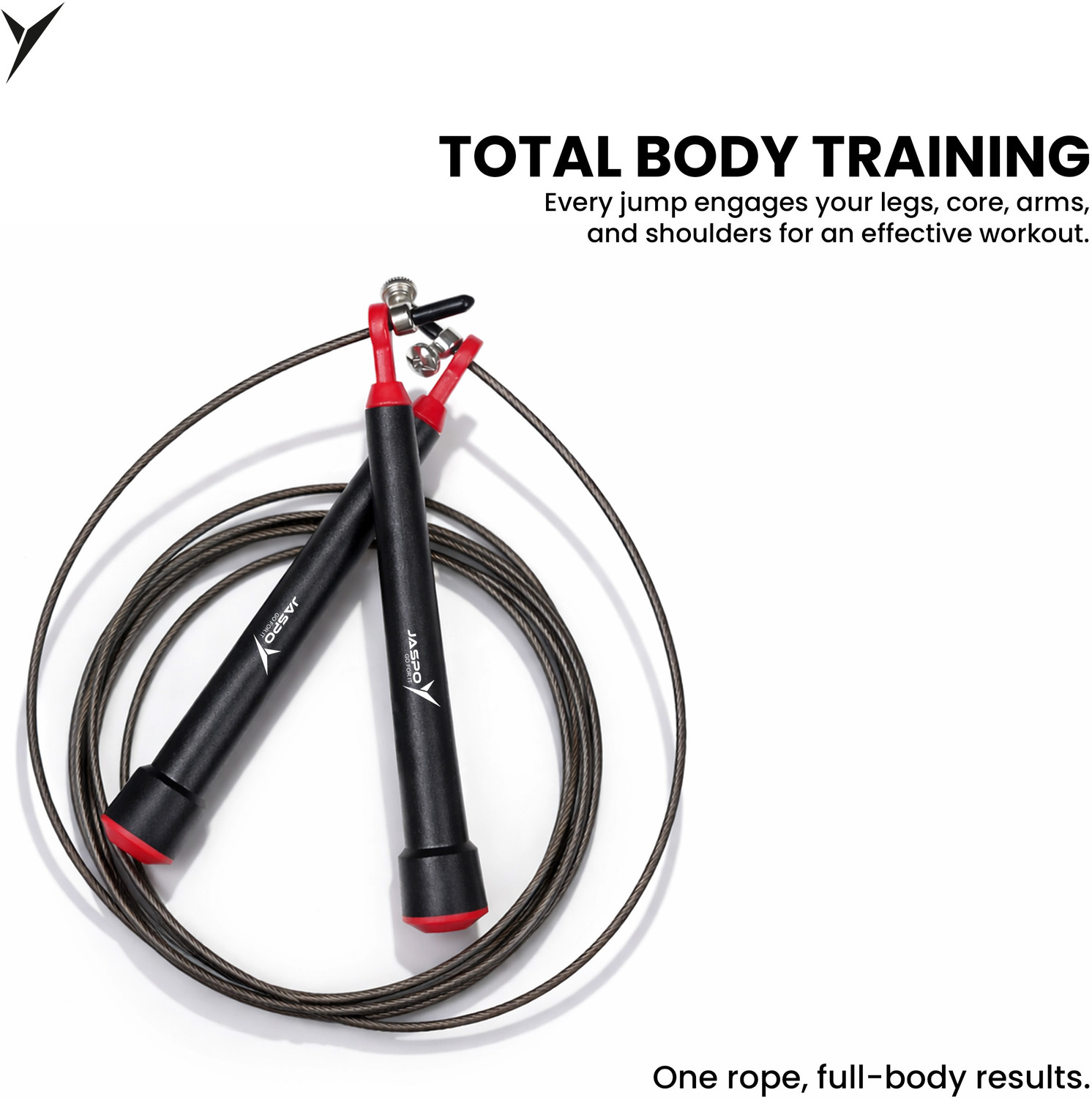 Image of Jaspo Steel-Skip Skipping Rope| Unbreakable| Adjustable| Tangle-Free| Anti-Slip Grip Speed Skipping Rope