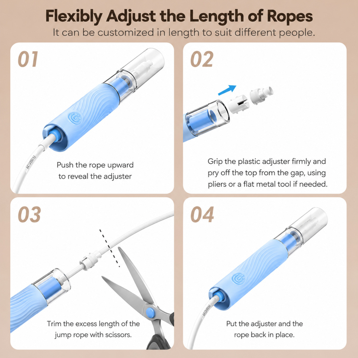 Image of Shopeleven Speed Jump Rope with Soft Grip Handles for Cardio Fitness Exercise Freestyle Skipping Rope