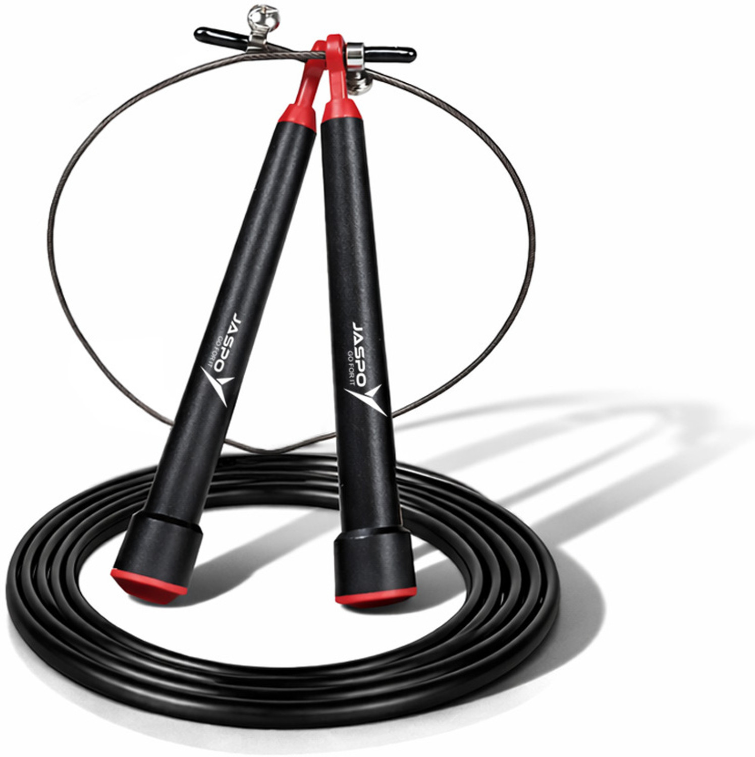 Image of Jaspo Steel-Skip Skipping Rope| Unbreakable| Adjustable| Tangle-Free| Anti-Slip Grip Speed Skipping Rope