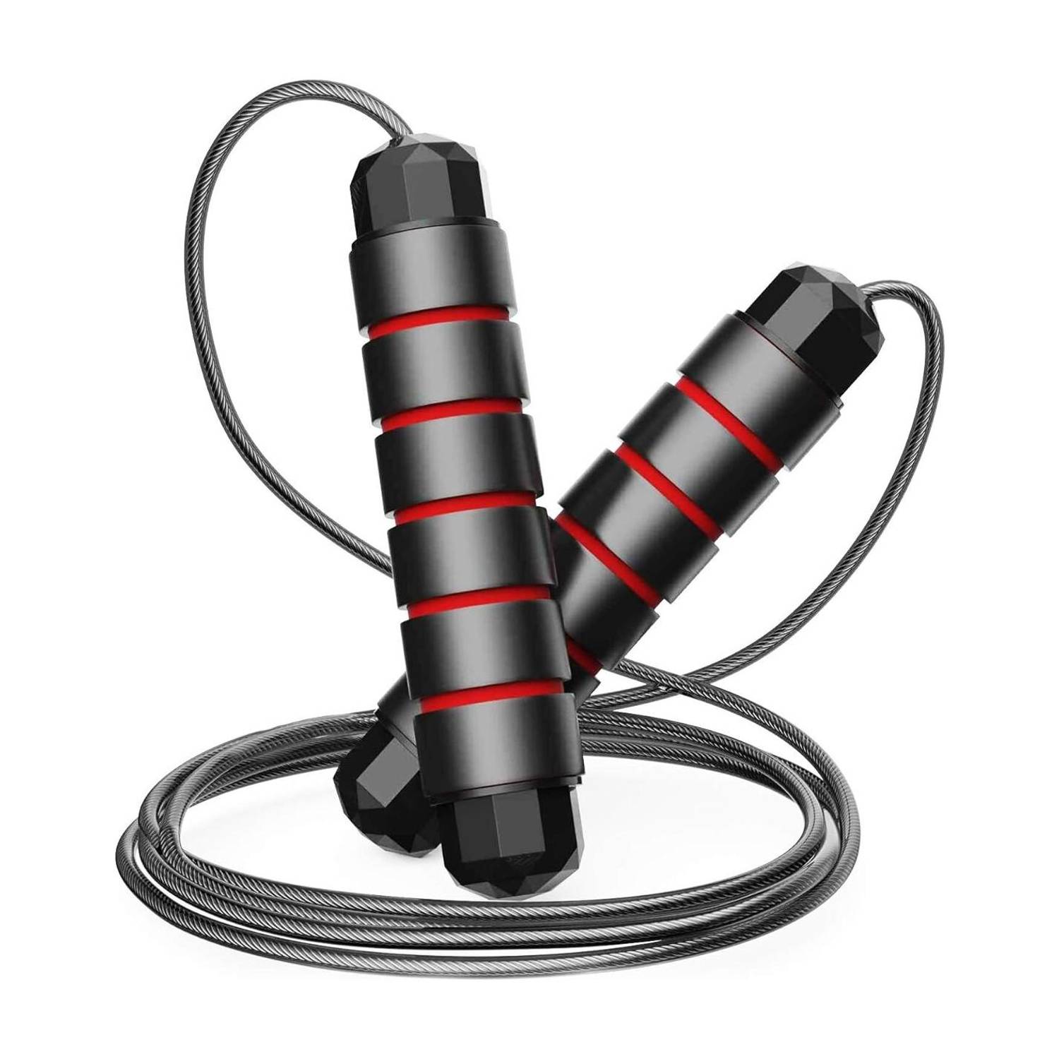 BoldFire Screw-Free Design Skipping Rope Fitness PVC Jump Rope Ball Bearing Skipping Rope