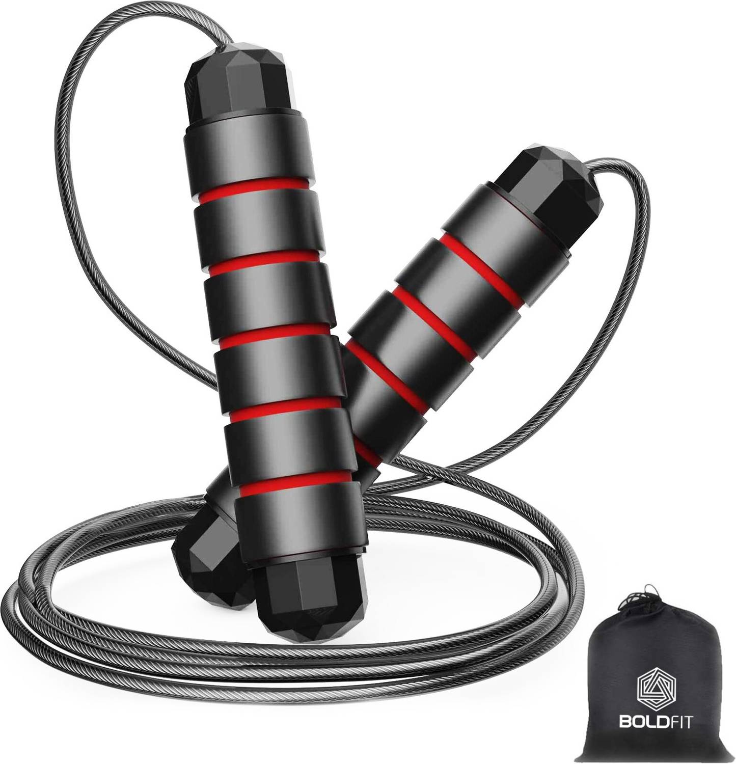 BOLDFIT Skipping Rope For Men Women Kids Adjustable Jump / Jumping Rope For Gym Sports Freestyle Skipping Rope