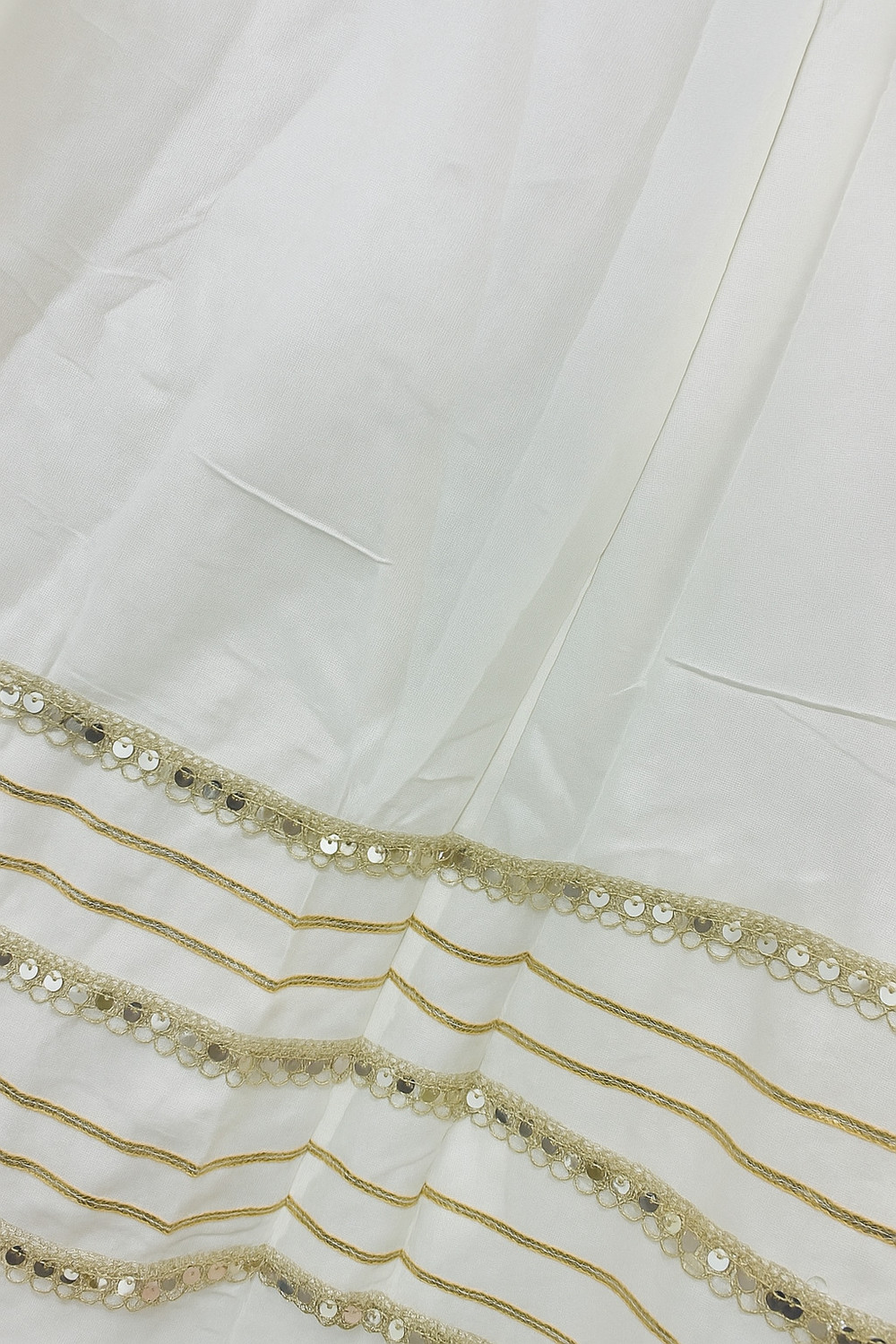 Image of yaswashini Embroidered Women Flared White Skirt