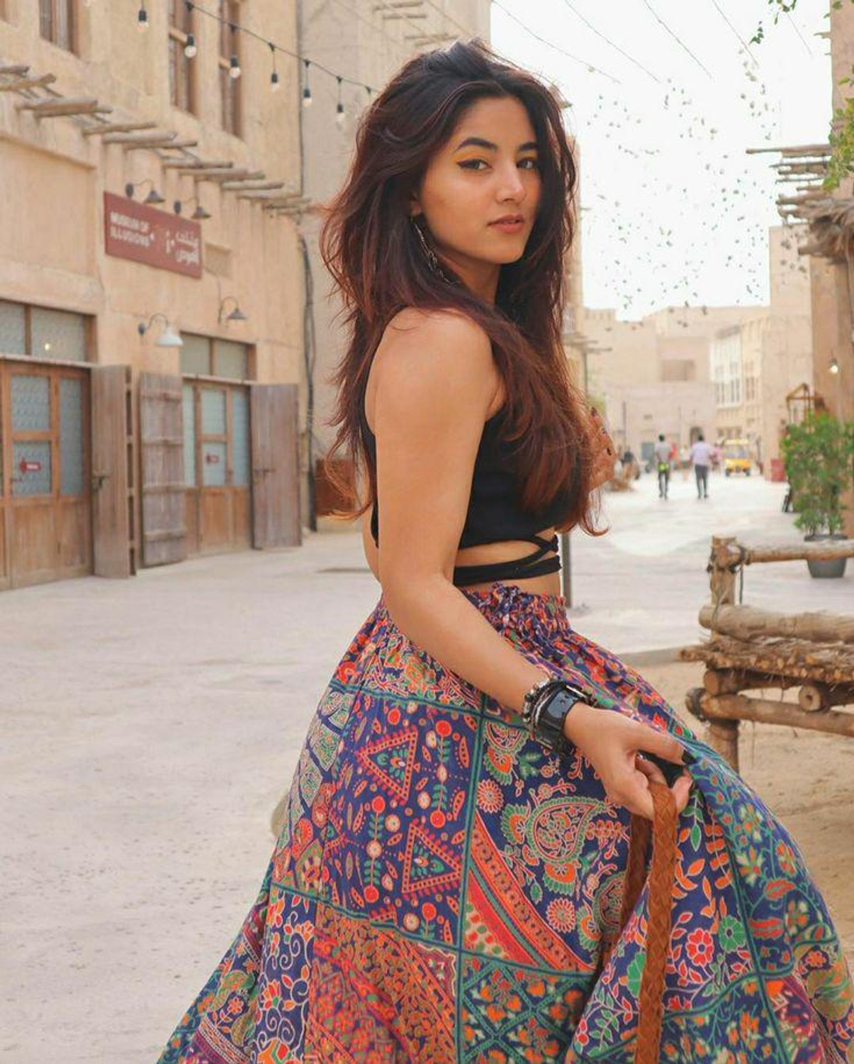 Image of nuwal Printed Women Flared Multicolor Skirt