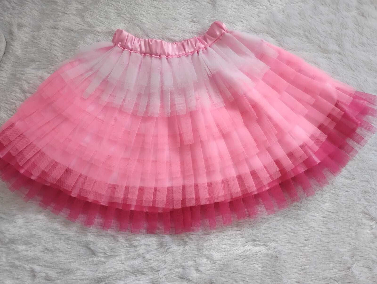 Image of Fashionifyy Dyed Girls Flared Pink Skirt