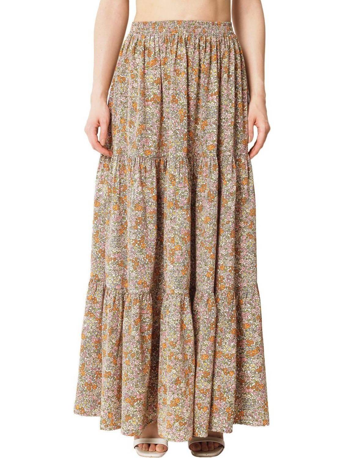 OTIRA Printed Women Flared Multicolor Skirt