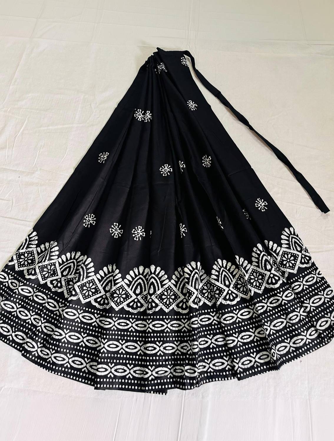 ASHOM TRADERS Printed Women Wrap Around Black Skirt