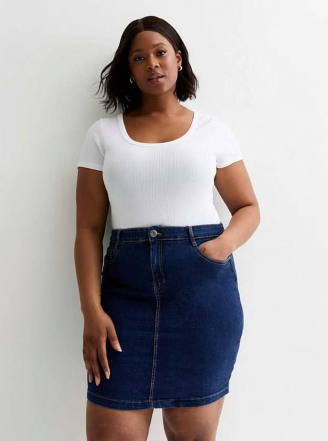 Achyutaya Fashion Solid Women Straight Dark Blue Skirt