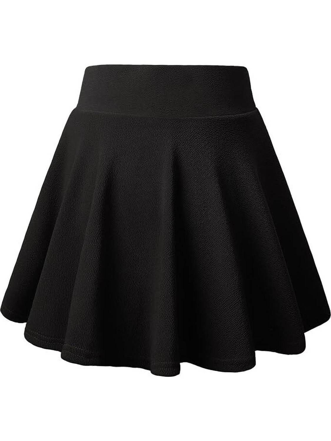 ALYNE Solid Women Regular Black Skirt