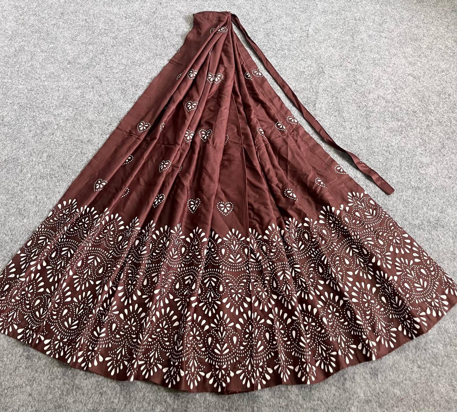 ASHOM TRADERS Printed Women Wrap Around Brown Skirt
