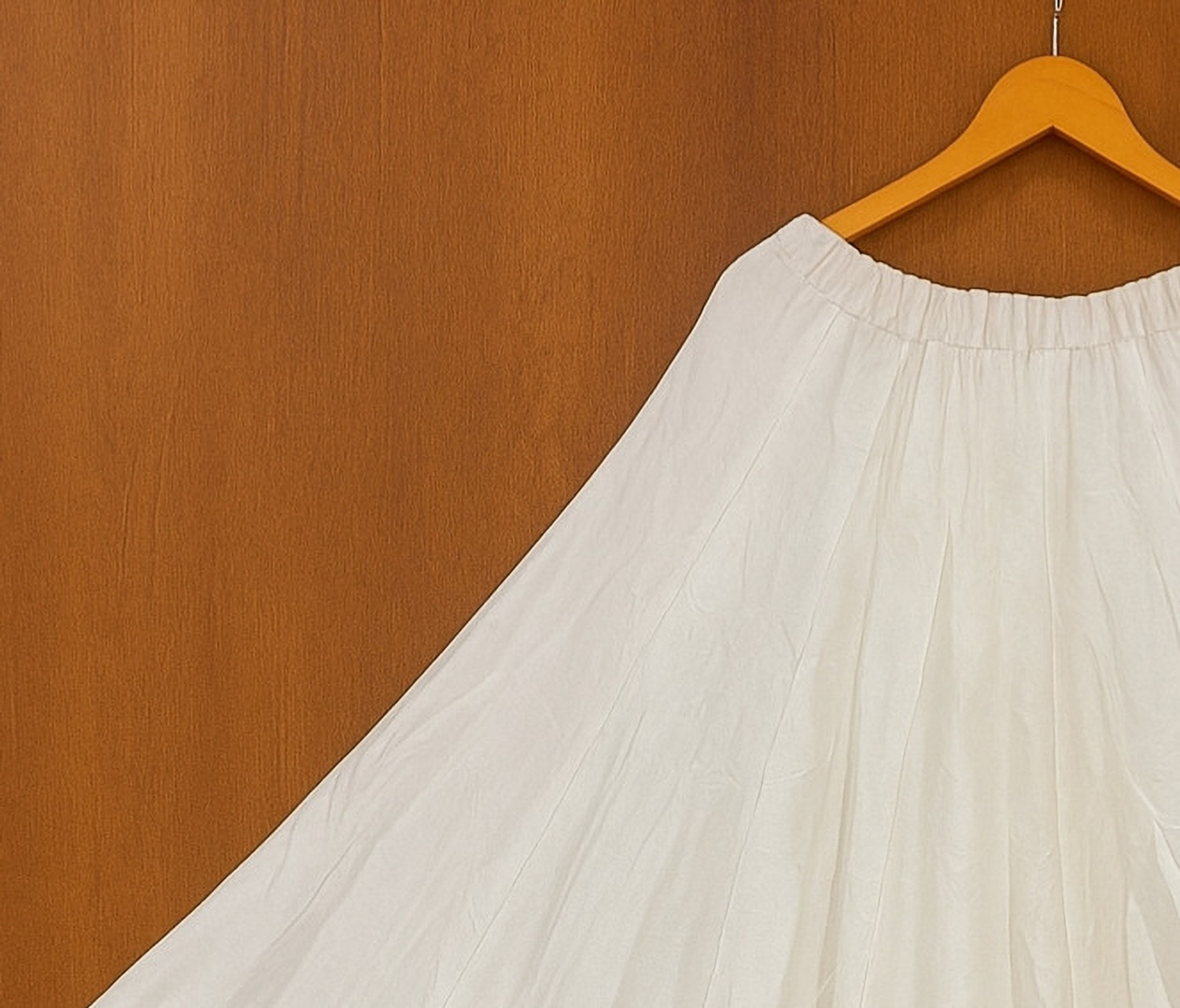 Image of yaswashini Embroidered Women Flared White Skirt