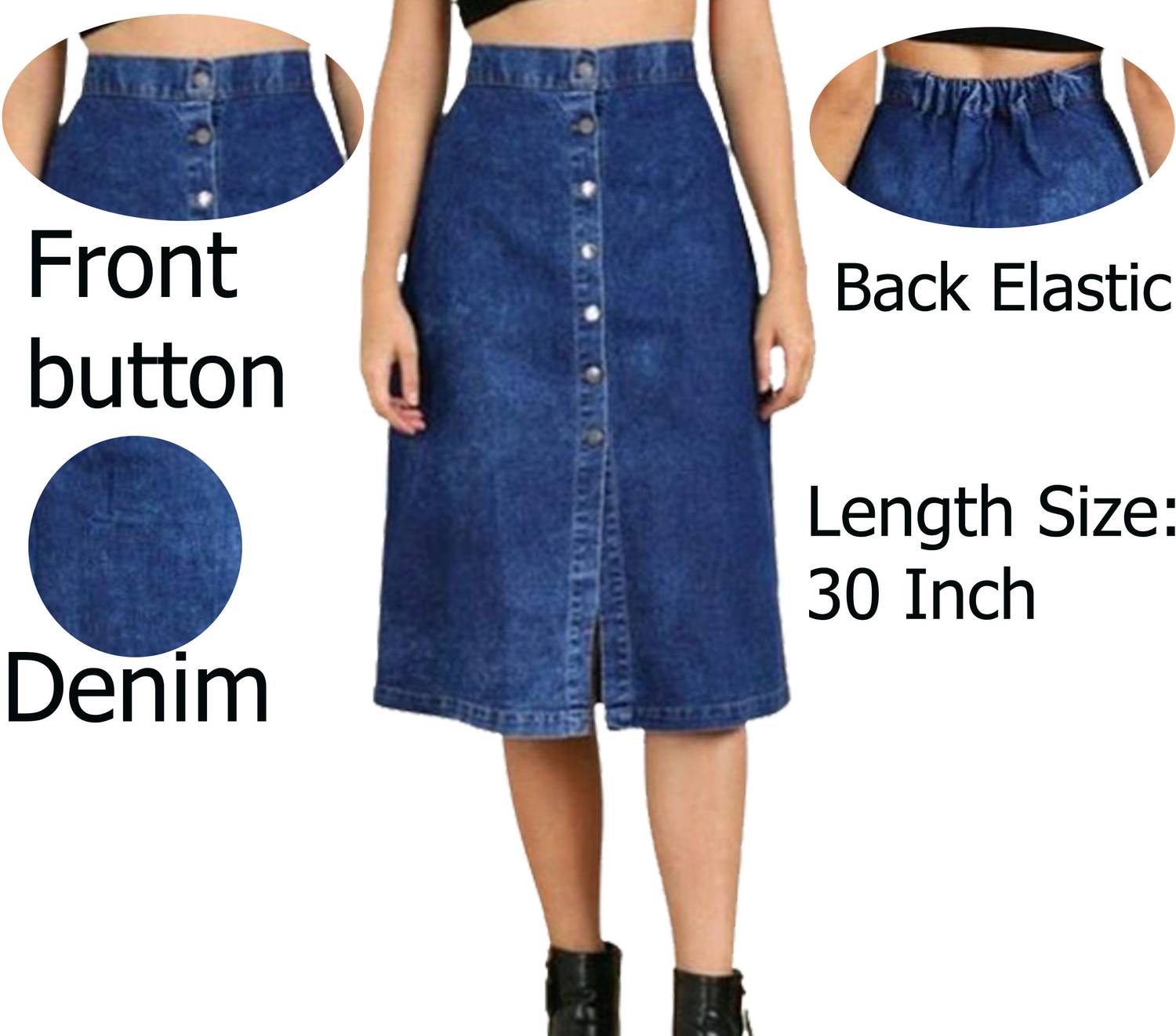 AKSHA CREATION Solid Women A-line Dark Blue Skirt