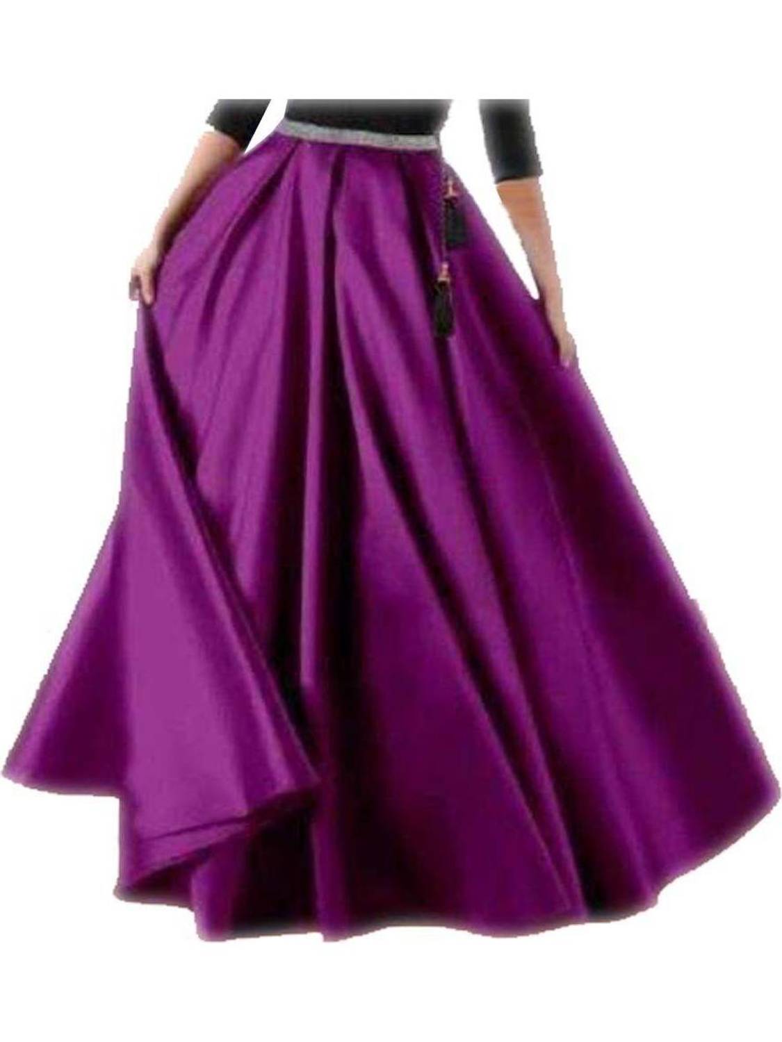 BALAAD CREATION Solid Women Flared Purple Skirt