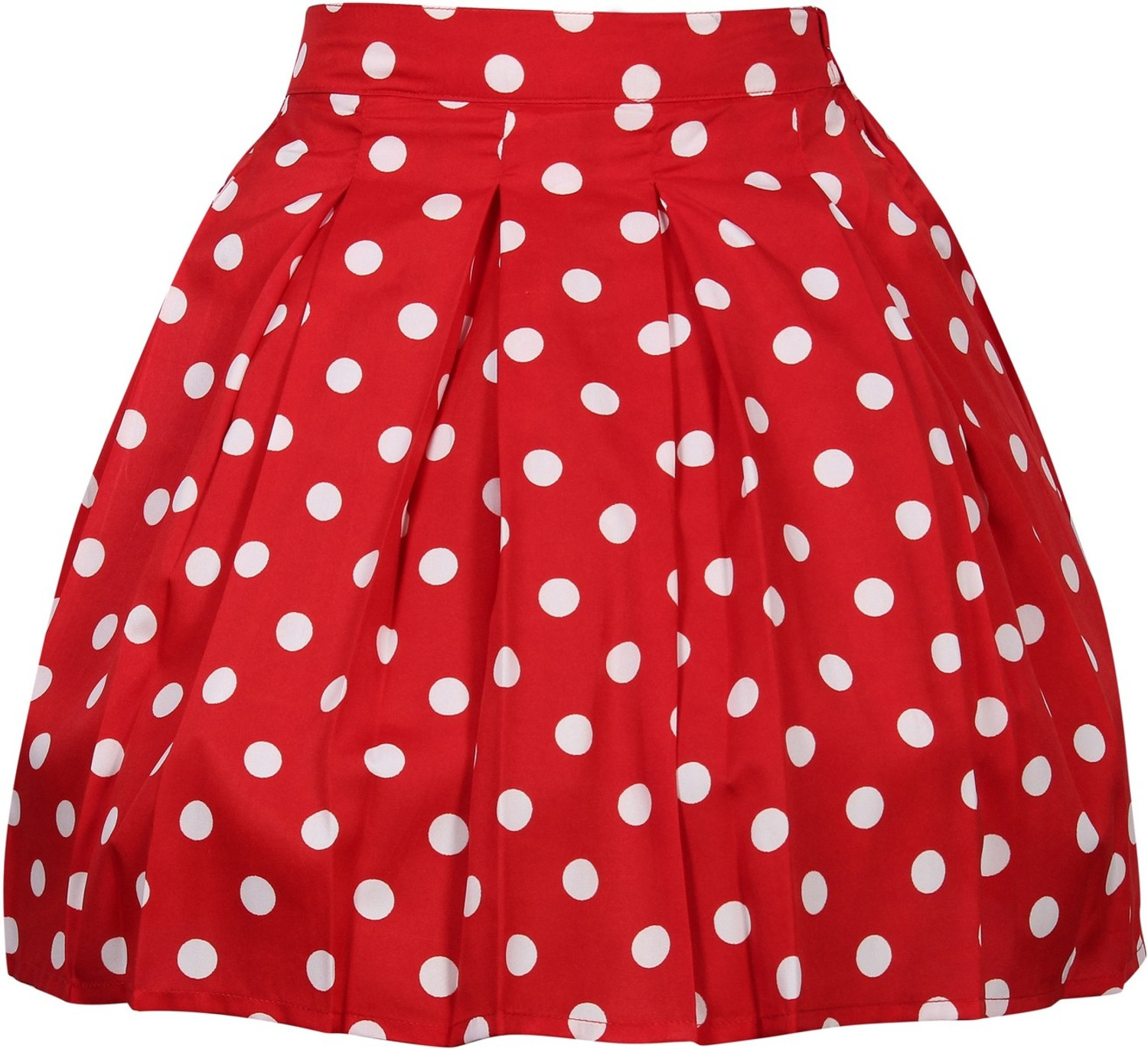 Image of Klowvila Fashion Polka Print Girls Pleated Red Skirt