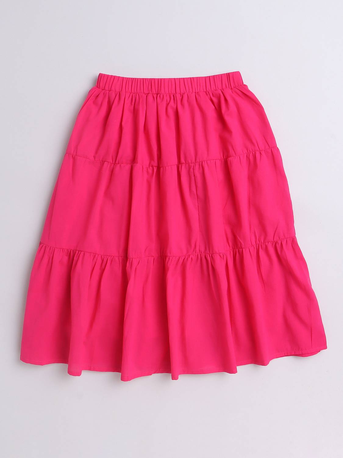 Aww Hunnie Solid Girls A-line Pink Skirt