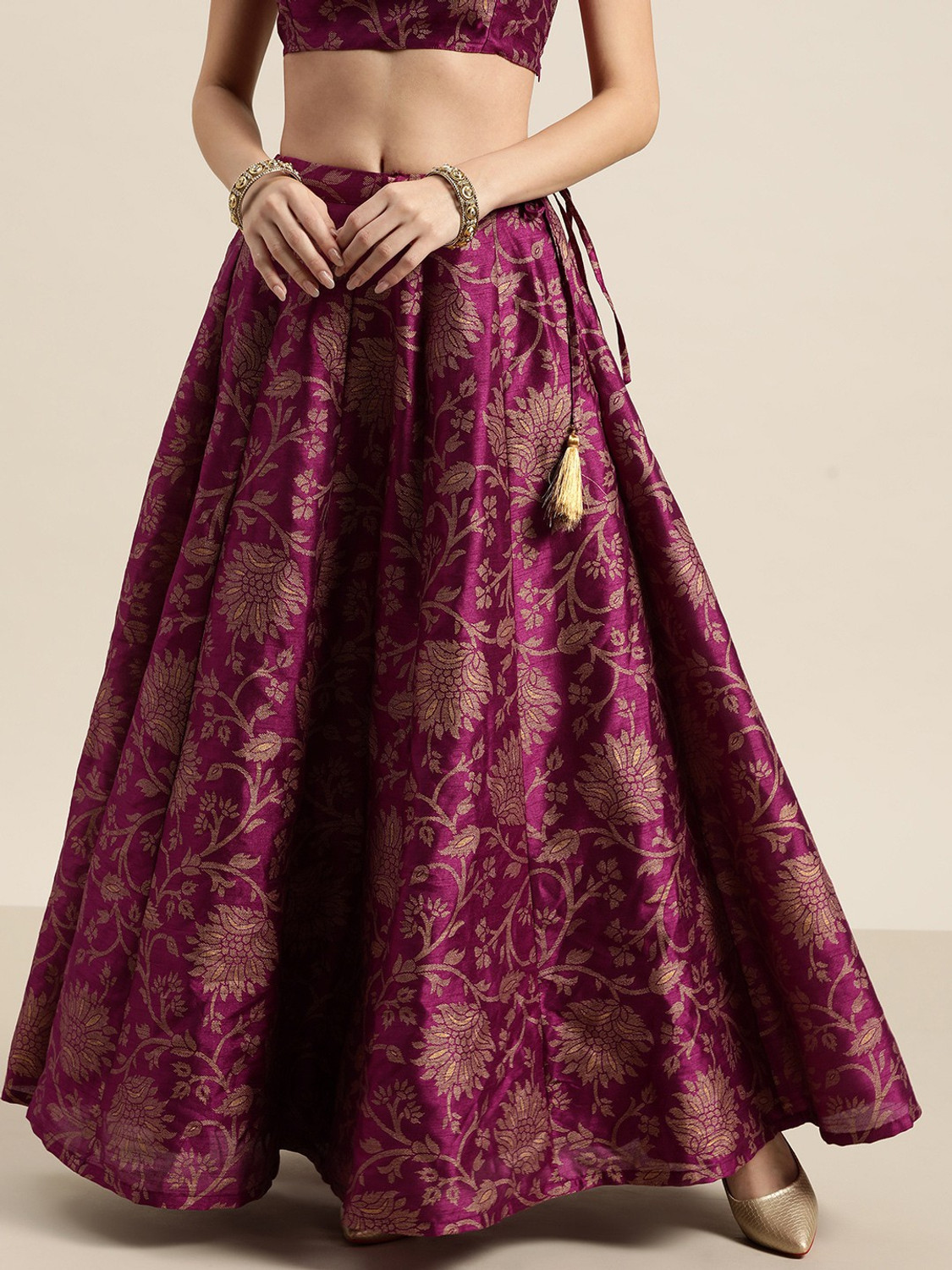 Image of Shae by SASSAFRAS Woven Women Flared Purple Skirt