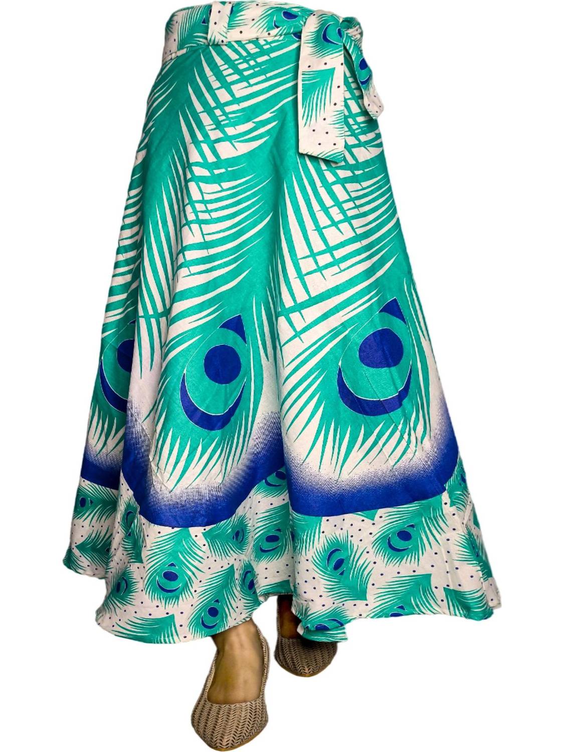 ANUNJA Self Design Women Regular Light Blue Skirt